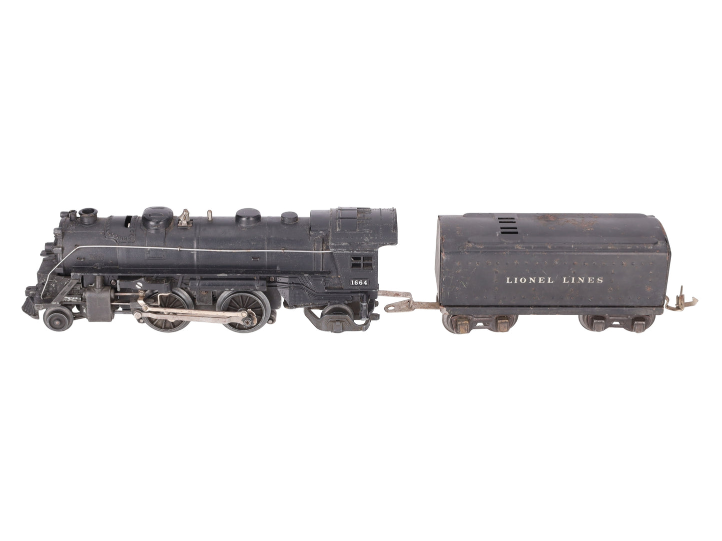 Lionel 1664 Vintage O Prewar Steam Locomotive with Tender #1689T VG