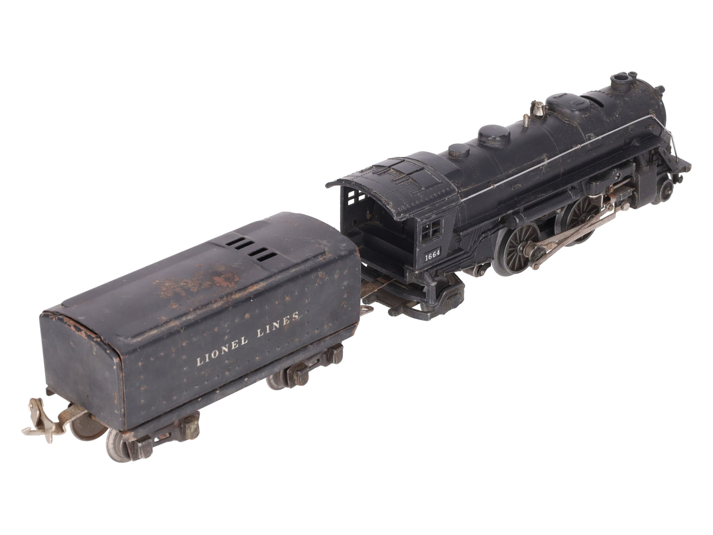 Lionel 1664 Vintage O Prewar Steam Locomotive with Tender #1689T VG