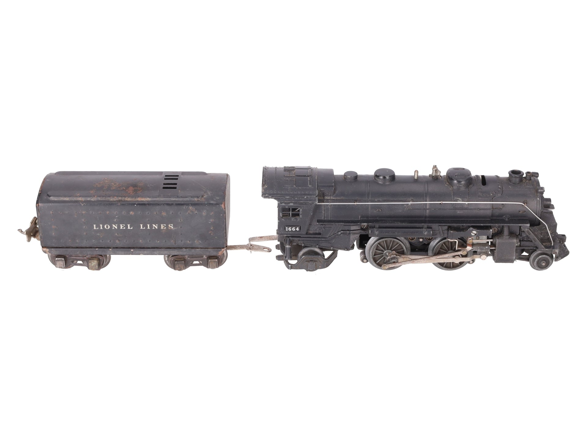 Lionel 1664 Vintage O Prewar Steam Locomotive with Tender #1689T VG