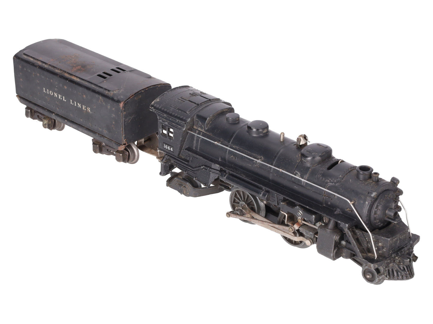 Lionel 1664 Vintage O Prewar Steam Locomotive with Tender #1689T VG