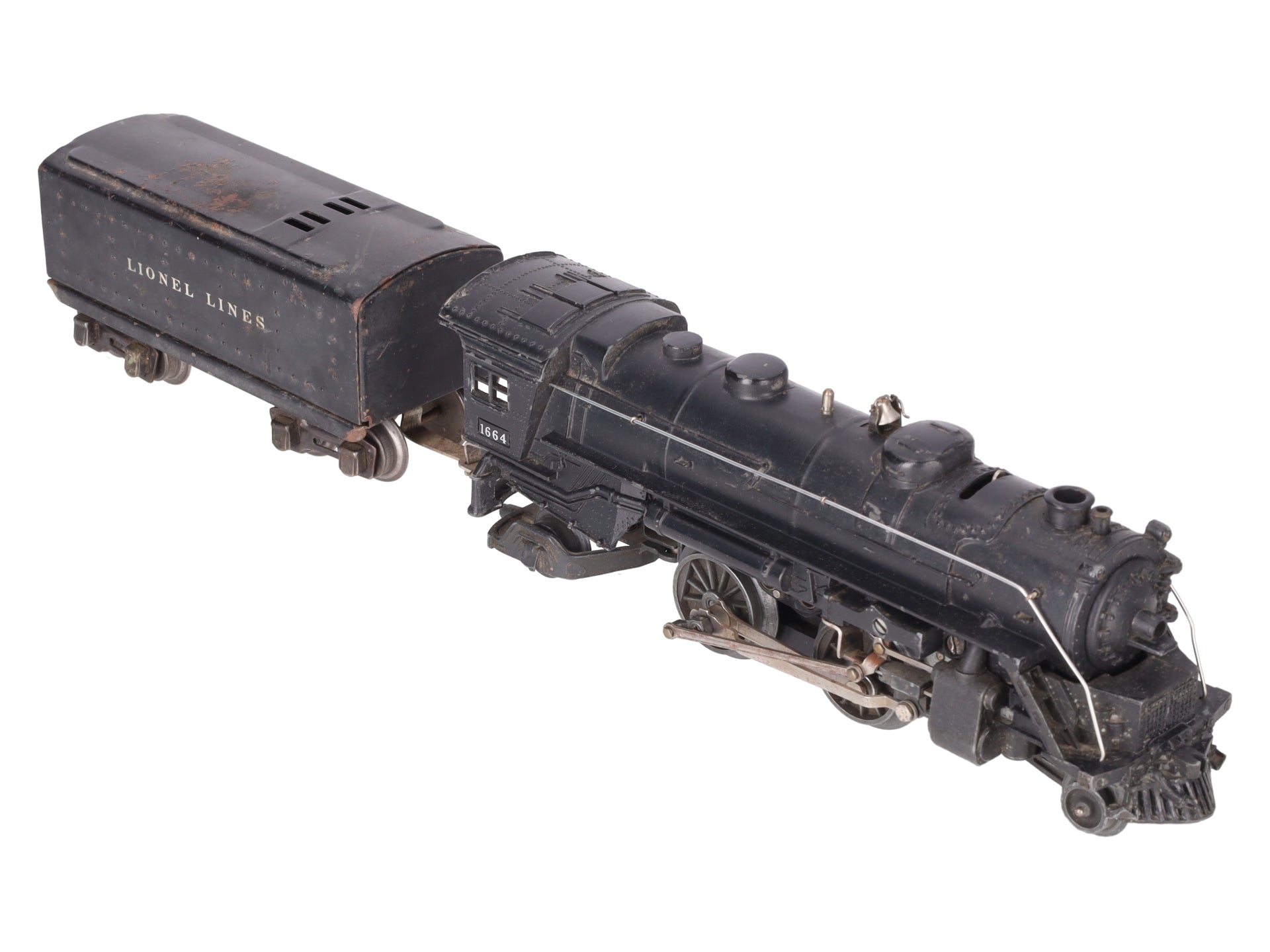 Lionel 1664 Vintage O Prewar Steam Locomotive with Tender #1689T VG