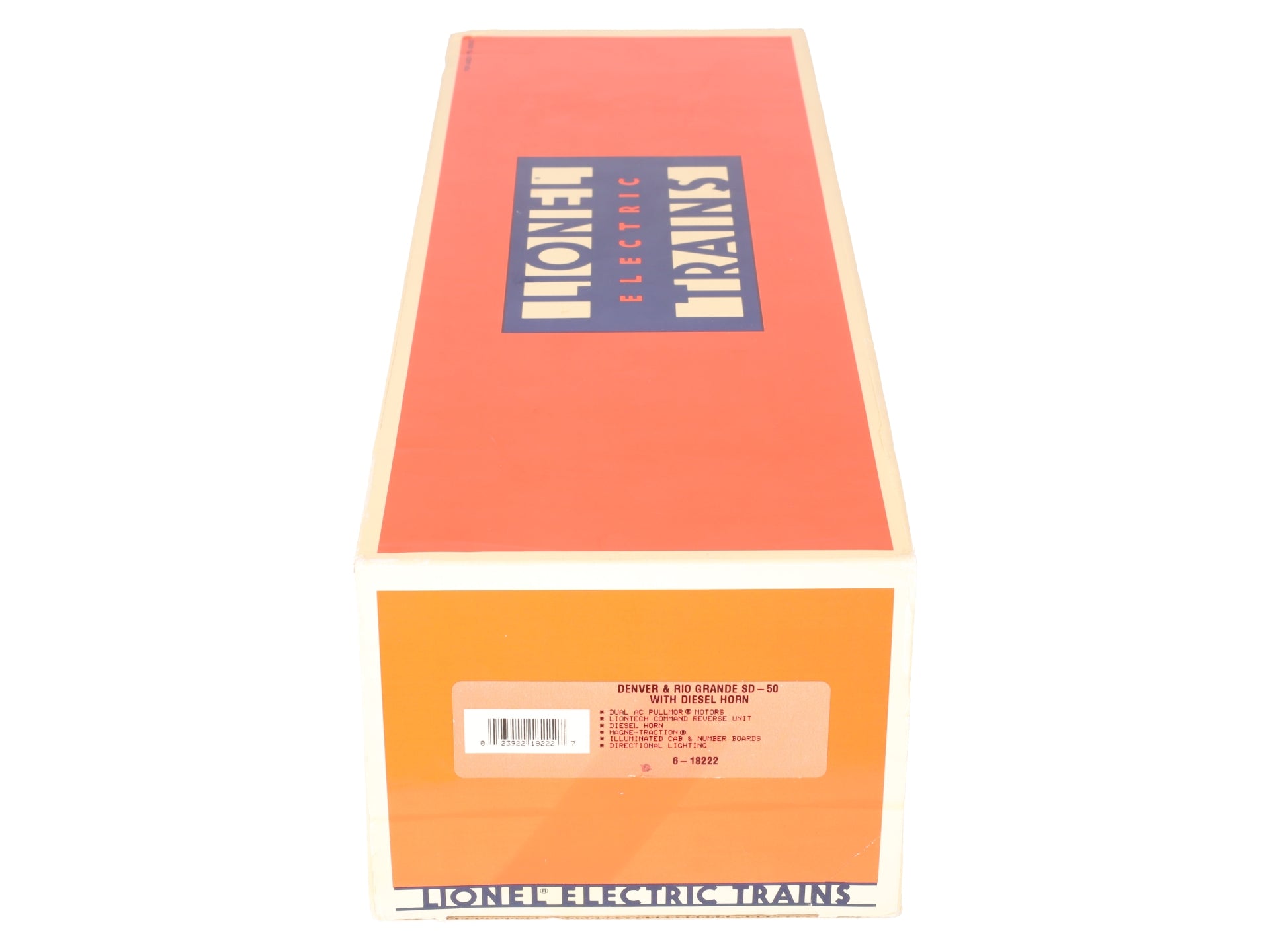 Lionel 6-18222 O Denver & Rio Grande SD-50 Diesel Locomotive w/Horn #5517 EX/Box