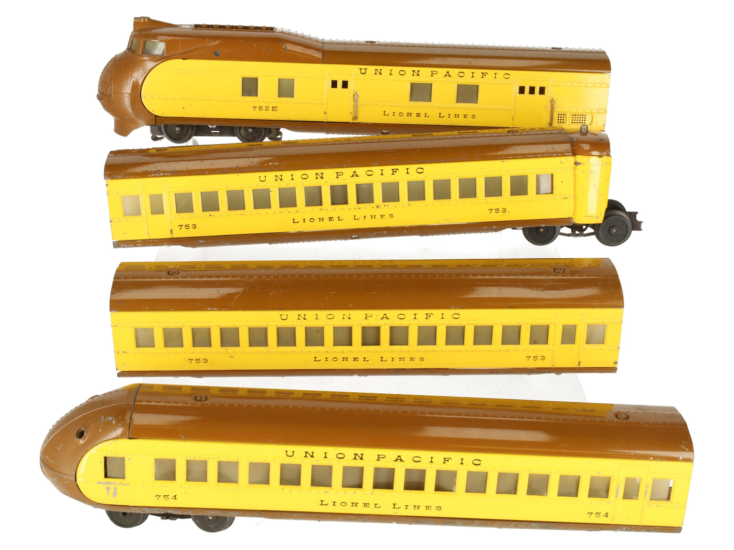 Lionel 752E Vintage O Prewar Union Pacific M10000 Streamliner Set VG/Box