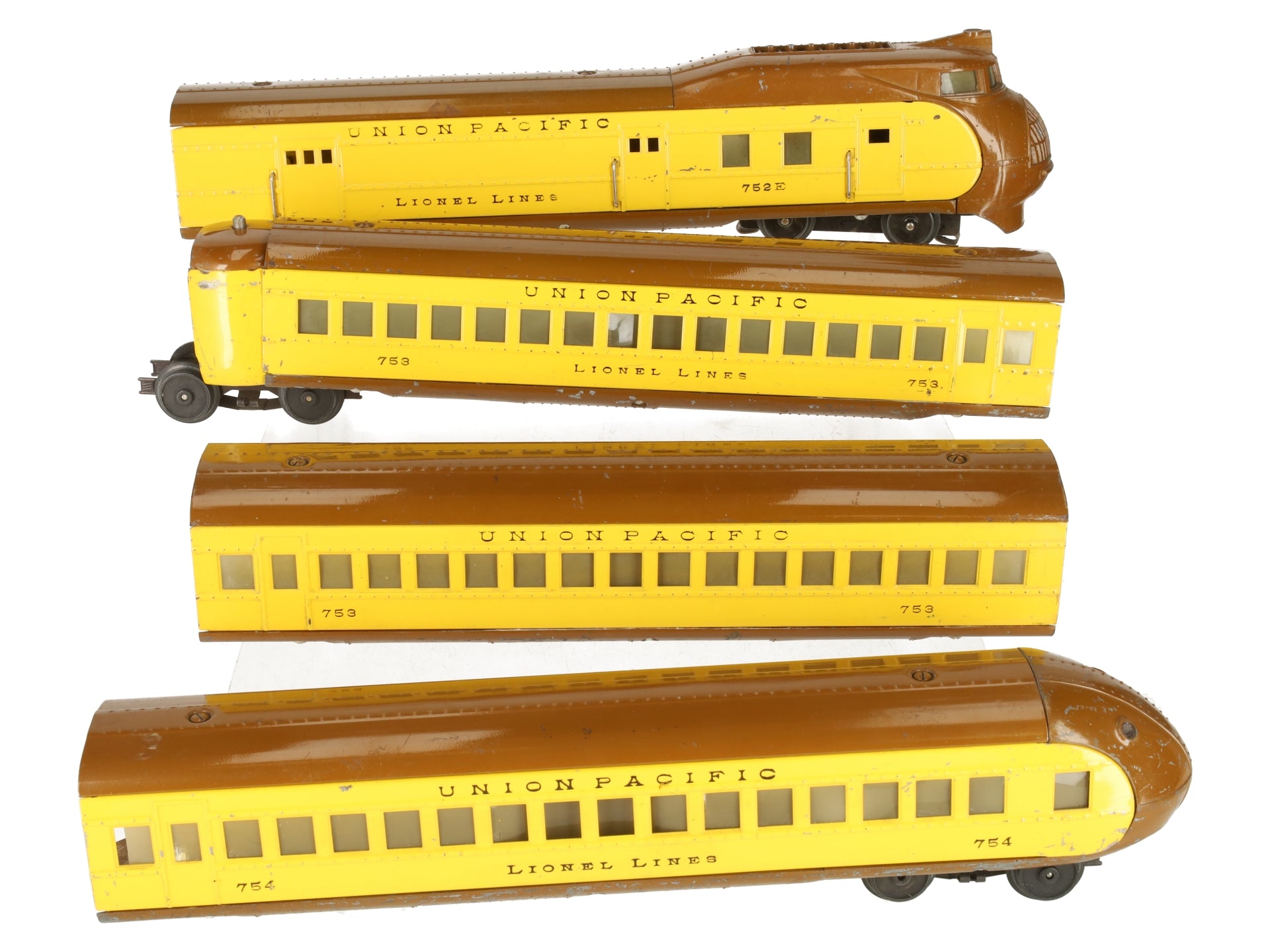 Lionel 752E Vintage O Prewar Union Pacific M10000 Streamliner Set VG/Box