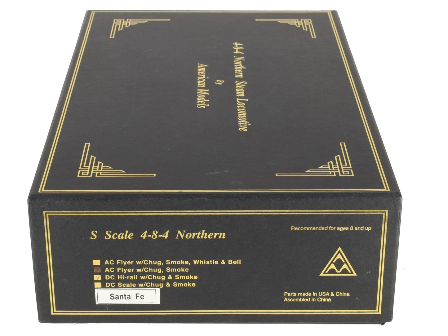 American Models S Scale Santa Fe A.T.S.F 4-8-4 Northern Steam Locomotive #2923 EX/Box