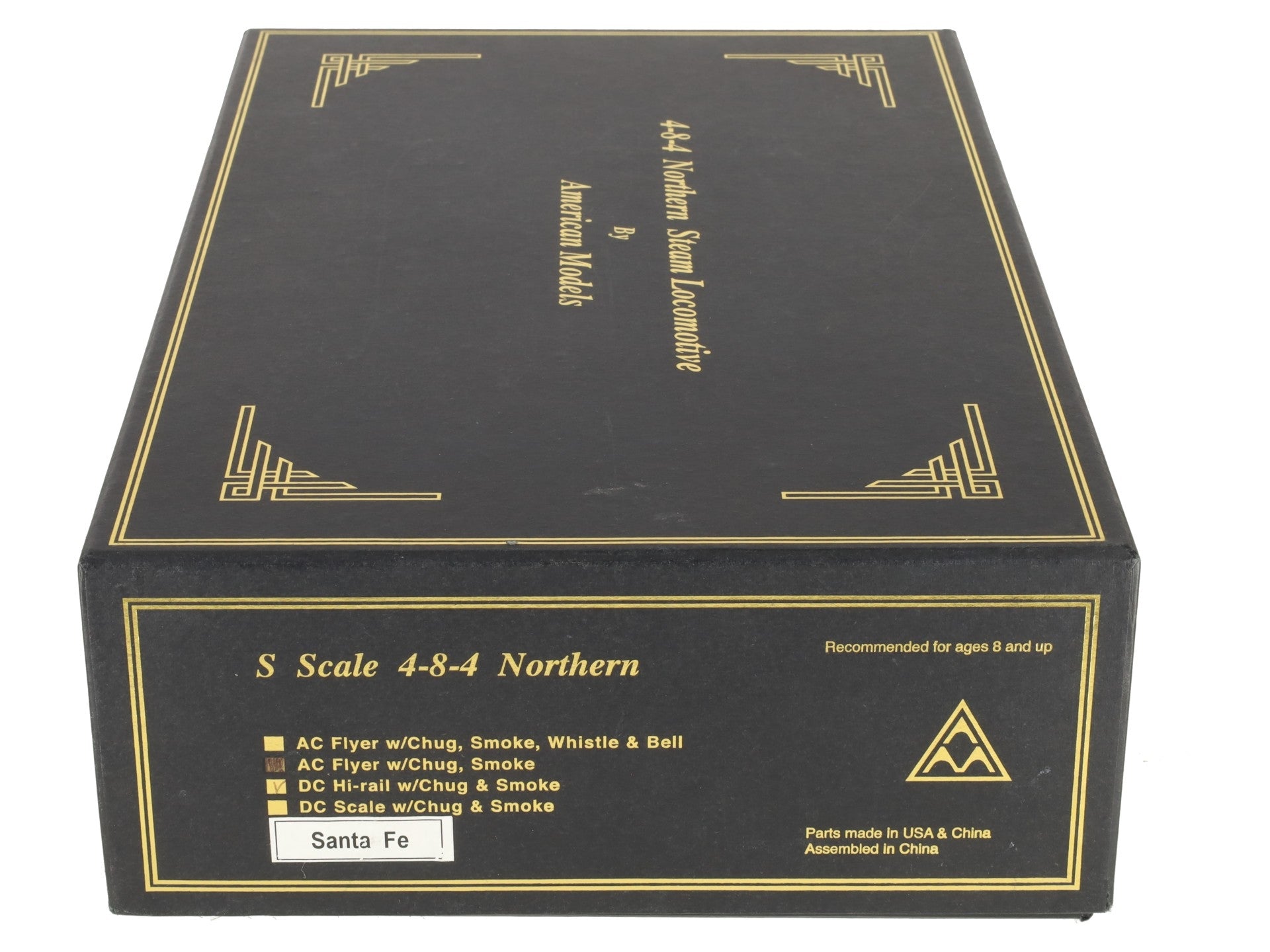 American Models S Scale Santa Fe A.T.S.F 4-8-4 Northern Steam Locomotive #2923 EX/Box