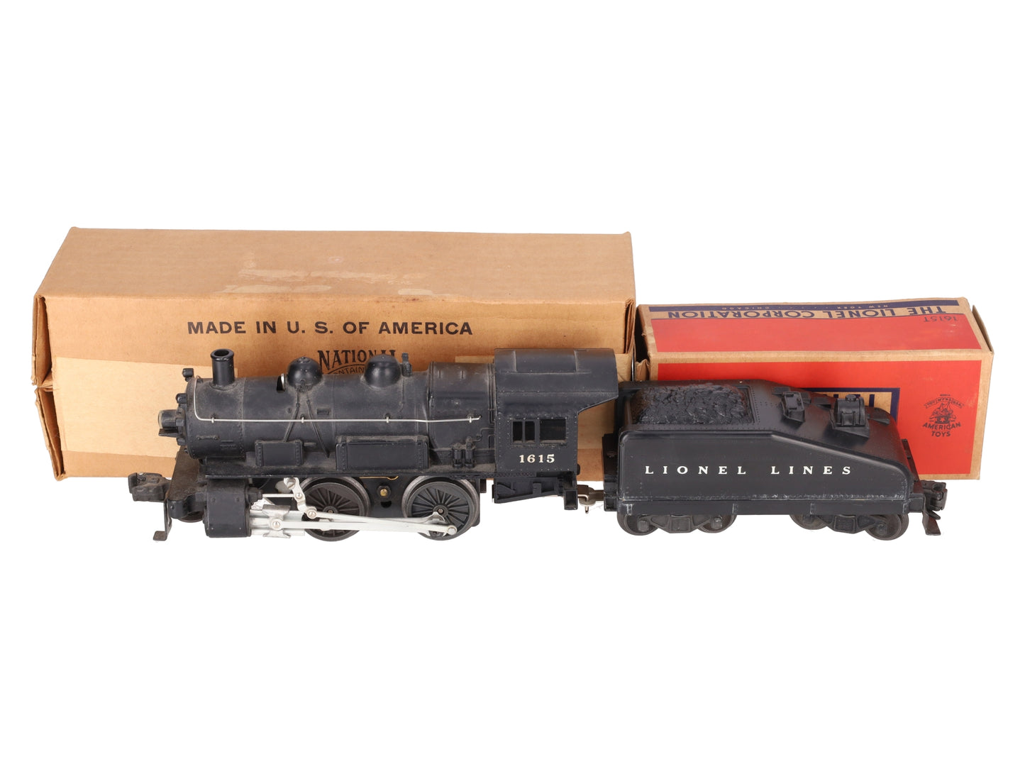Lionel 1615 Vintage O 0-4-0 Die-Cast Steam Switcher Locomotive & Tender VG/Box