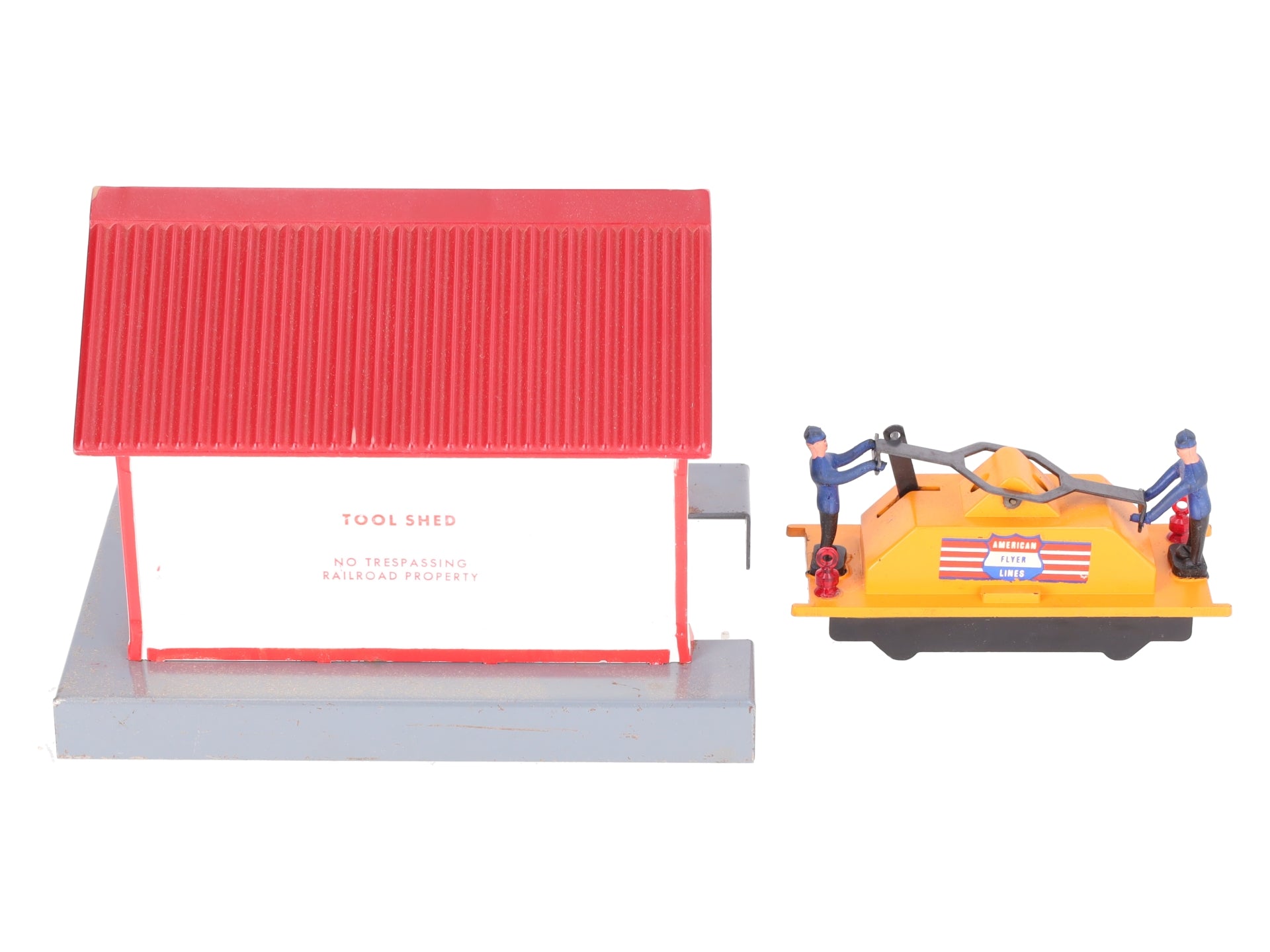 American Flyer 741 Vintage S Operating 740 Handcar w/shed VG/Box