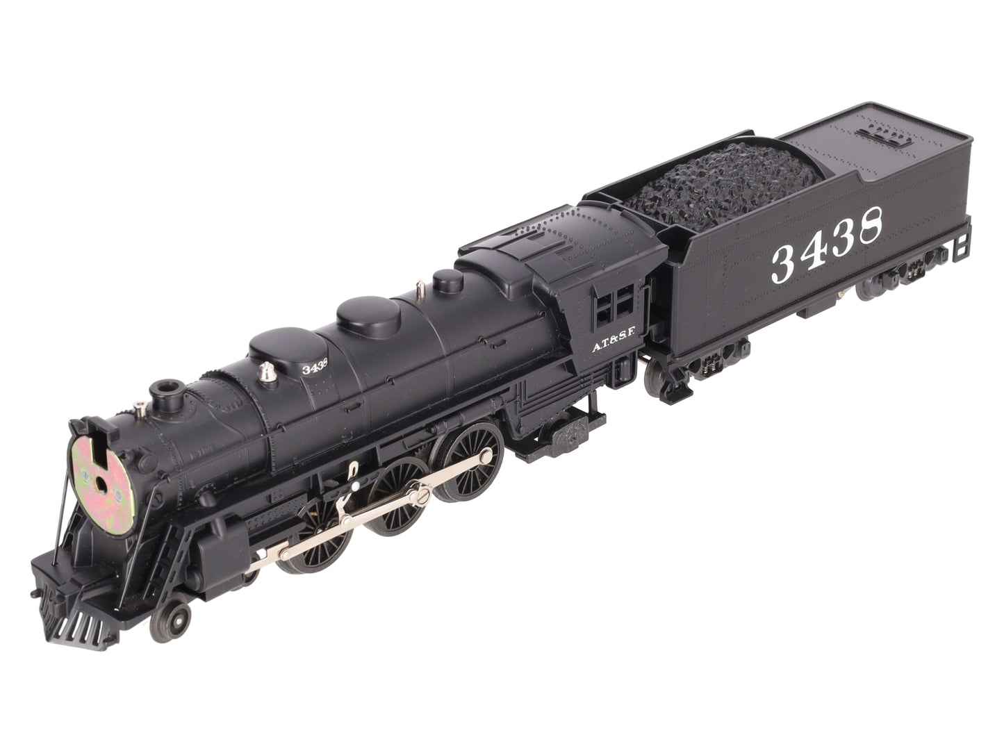 K-Line K300303 ATSF Steam Locomotive & Tender with Whistle and Smoke #3438/Box