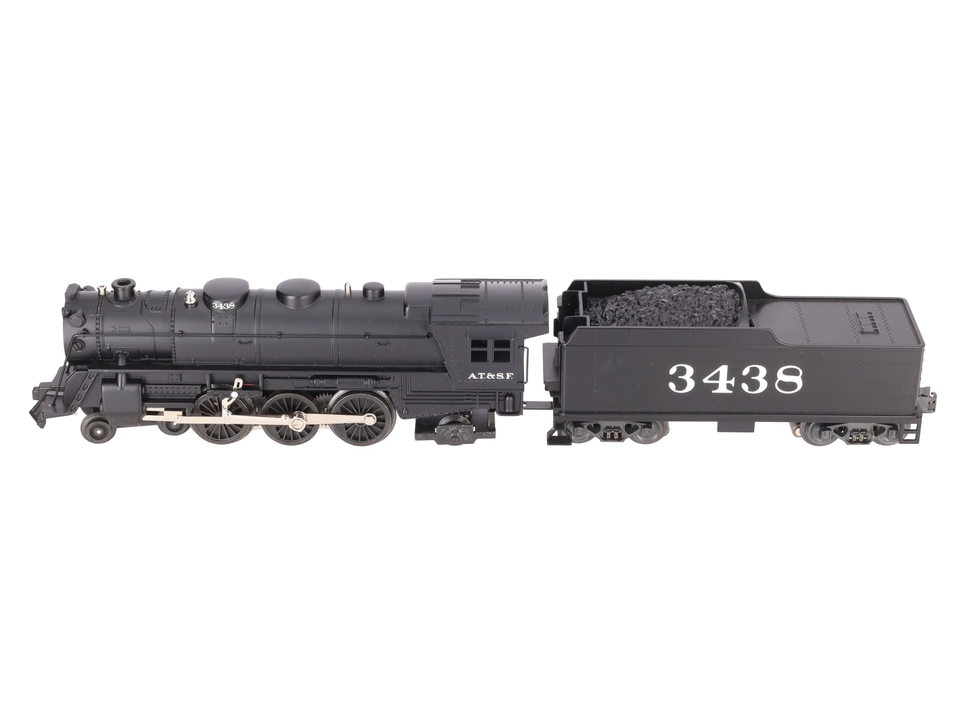 K-Line K300303 ATSF Steam Locomotive & Tender with Whistle and Smoke #3438/Box