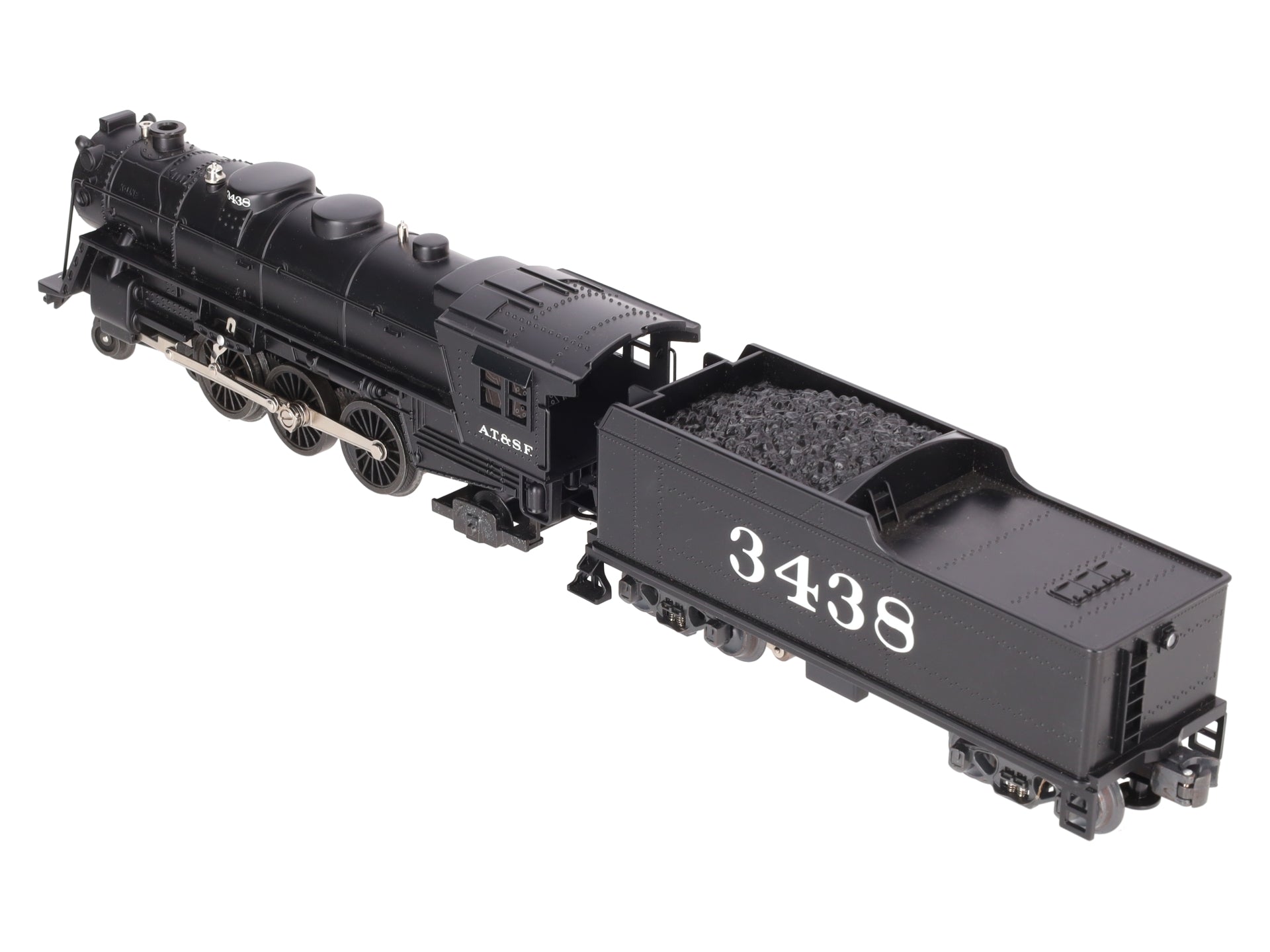 K-Line K300303 ATSF Steam Locomotive & Tender with Whistle and Smoke #3438/Box
