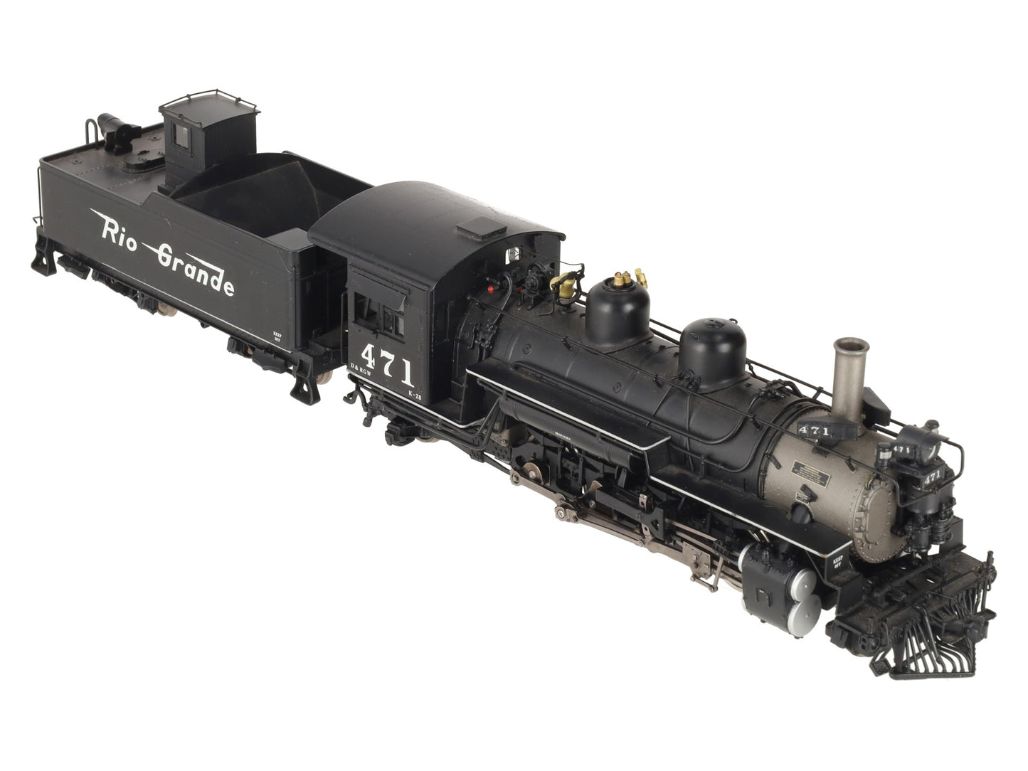 Mountain Model Imports DC1015-2 ON3 BRASS Hybrid K-28 Steam Loco/Tender #471 EX/Box