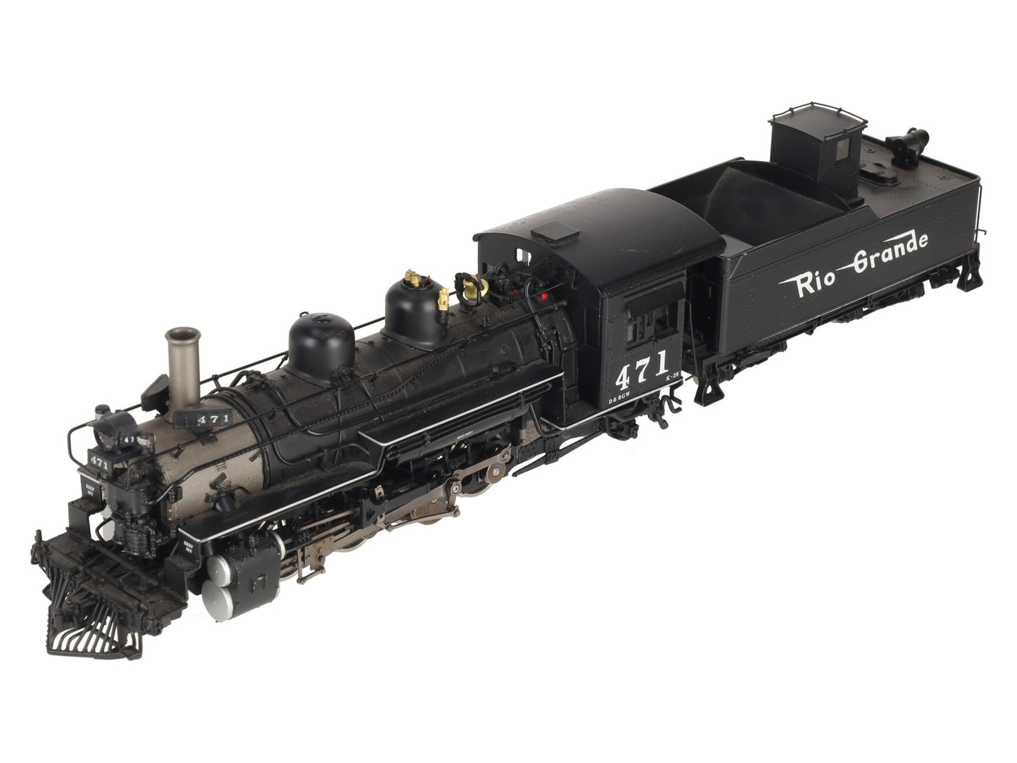 Mountain Model Imports DC1015-2 ON3 BRASS Hybrid K-28 Steam Loco/Tender #471 EX/Box