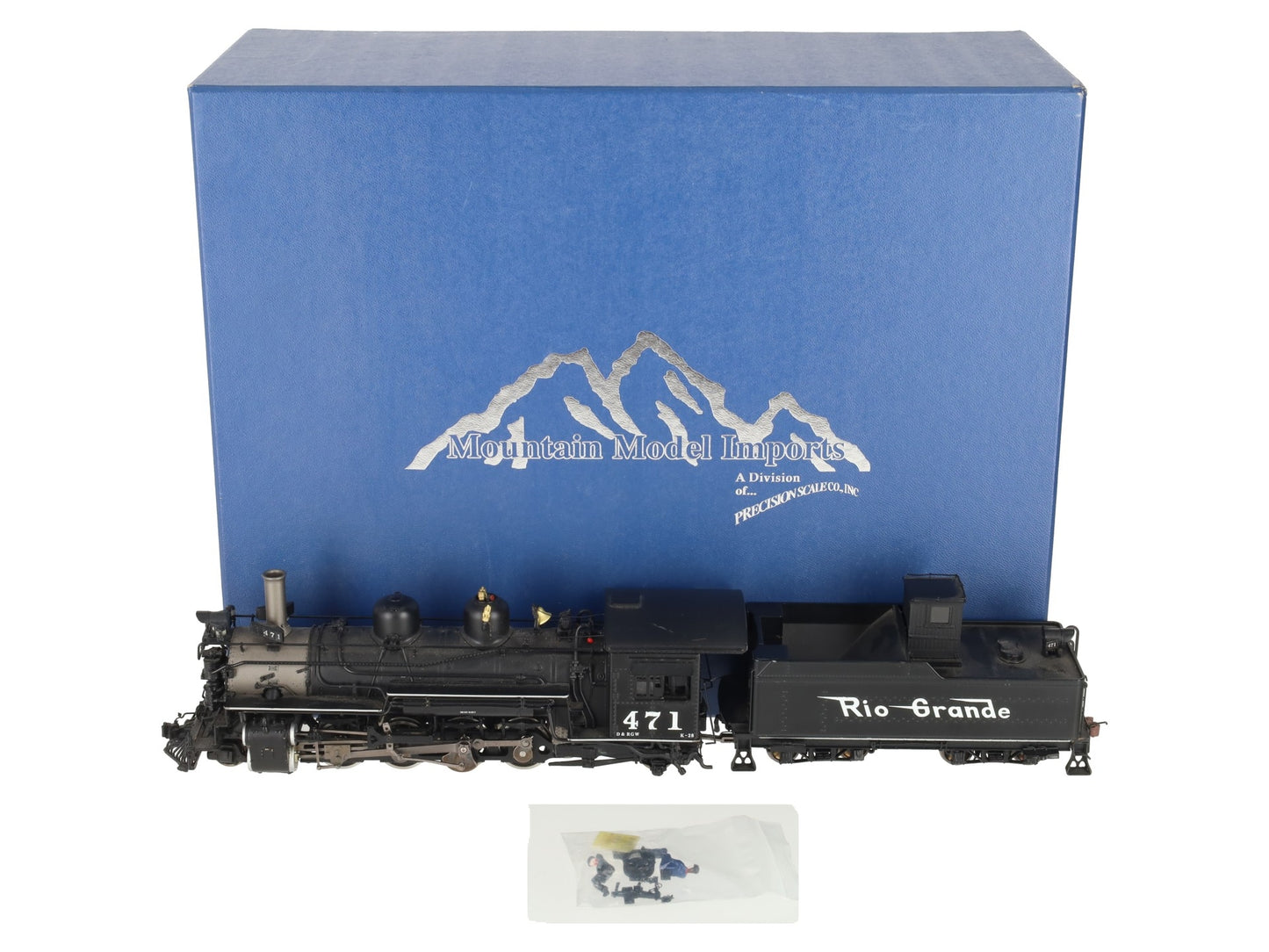 Mountain Model Imports DC1015-2 ON3 BRASS Hybrid K-28 Steam Loco/Tender #471 EX/Box