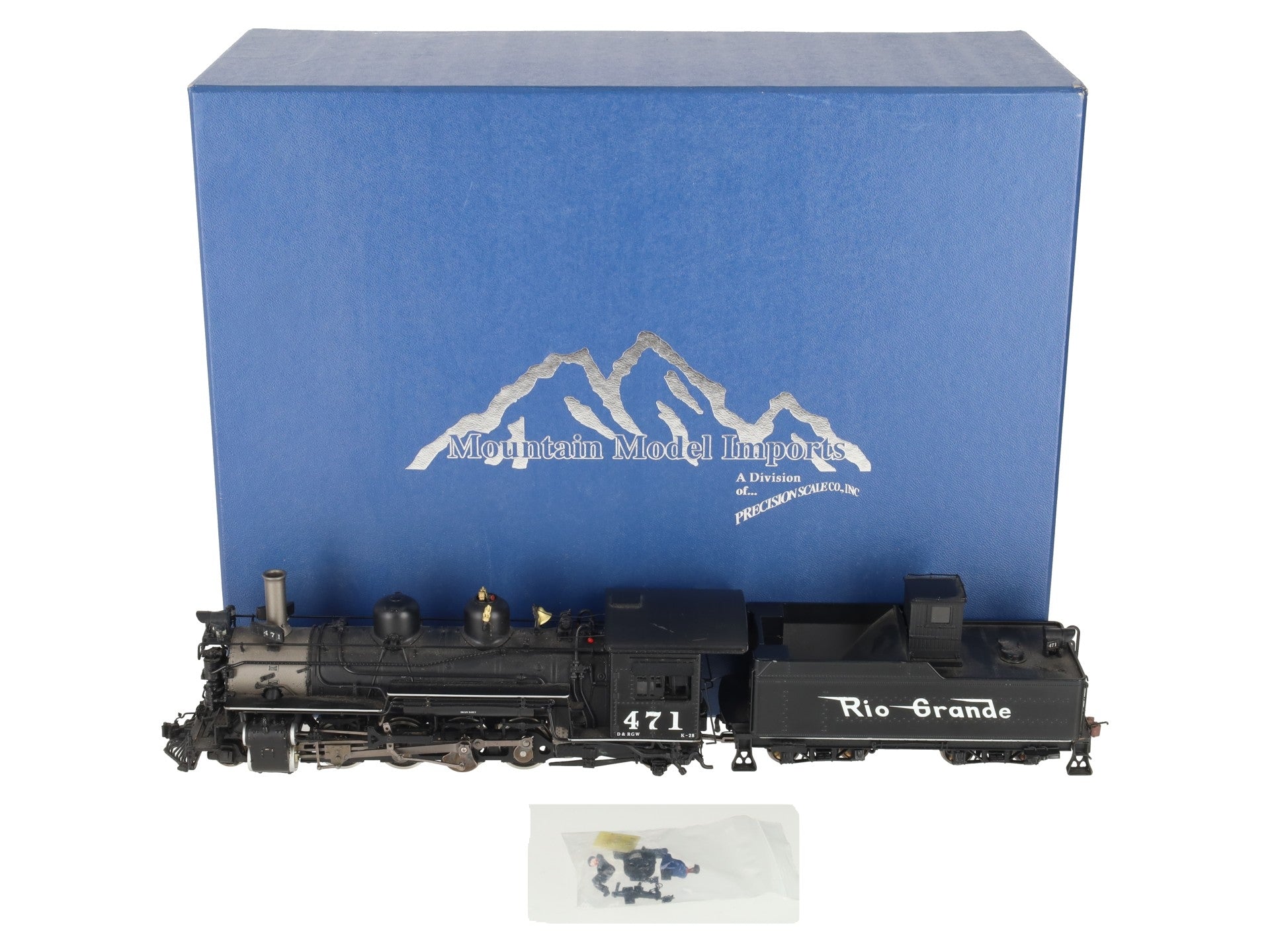 Mountain Model Imports DC1015-2 ON3 BRASS Hybrid K-28 Steam Loco/Tender #471 EX/Box