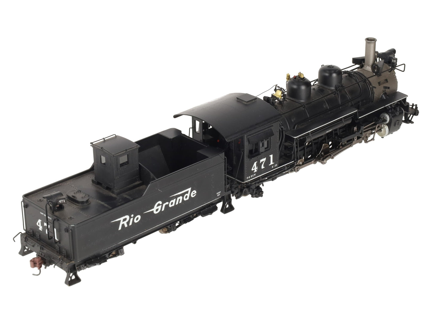 Mountain Model Imports DC1015-2 ON3 BRASS Hybrid K-28 Steam Loco/Tender #471 EX/Box