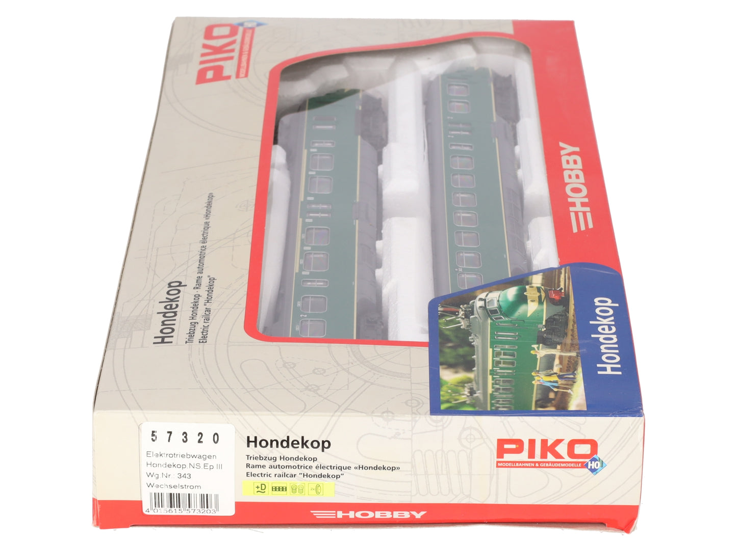 Piko 57320 HO Scale Hondekop Electric Rail Car (Set of 2) EX/Box