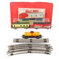 Sakai HO Vintage Lithographed Tinplate ATSF Diesel Locomotive Freight Set VG/Box