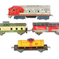 Sakai HO Vintage Lithographed Tinplate ATSF Diesel Locomotive Freight Set VG/Box