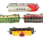 Sakai HO Vintage Lithographed Tinplate ATSF Diesel Locomotive Freight Set VG/Box