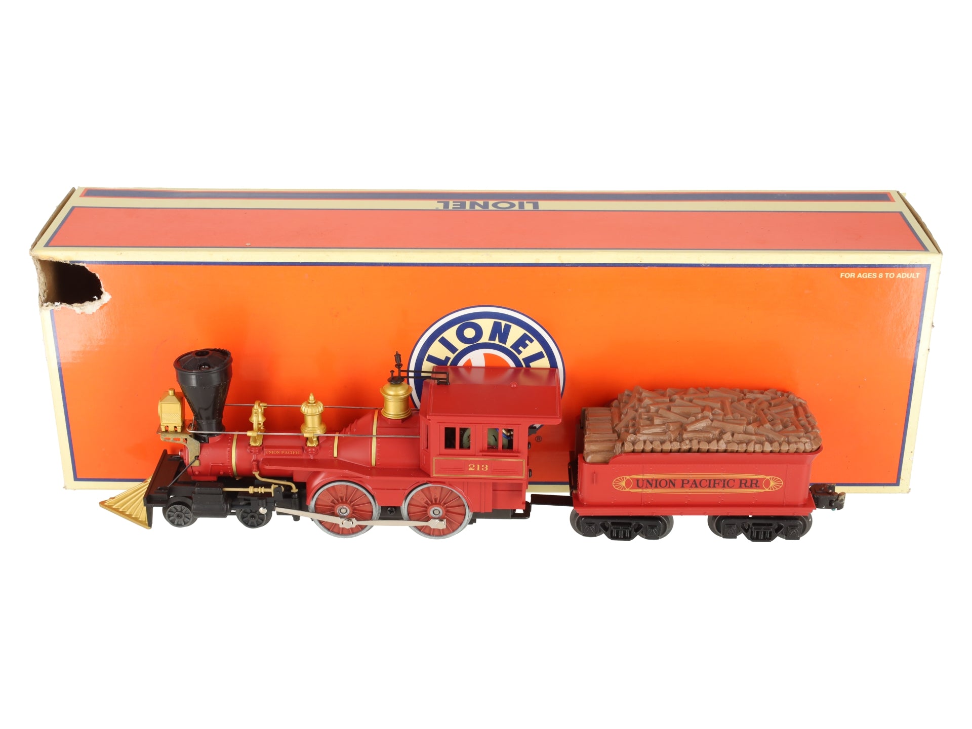 Lionel 6-18723 O Union Pacific 4-4-0 General Steam Locomotive & Tender #213 VG/Box
