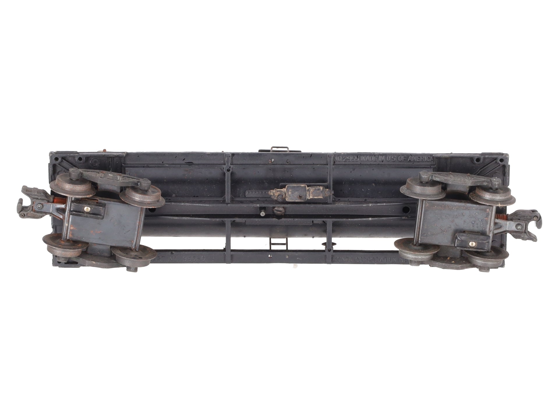 Lionel 2855 Vintage O Gauge Postwar Sunoco Black Semi-Scale Tank Car VG