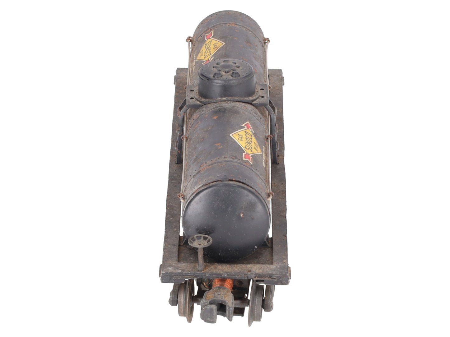 Lionel 2855 Vintage O Gauge Postwar Sunoco Black Semi-Scale Tank Car VG