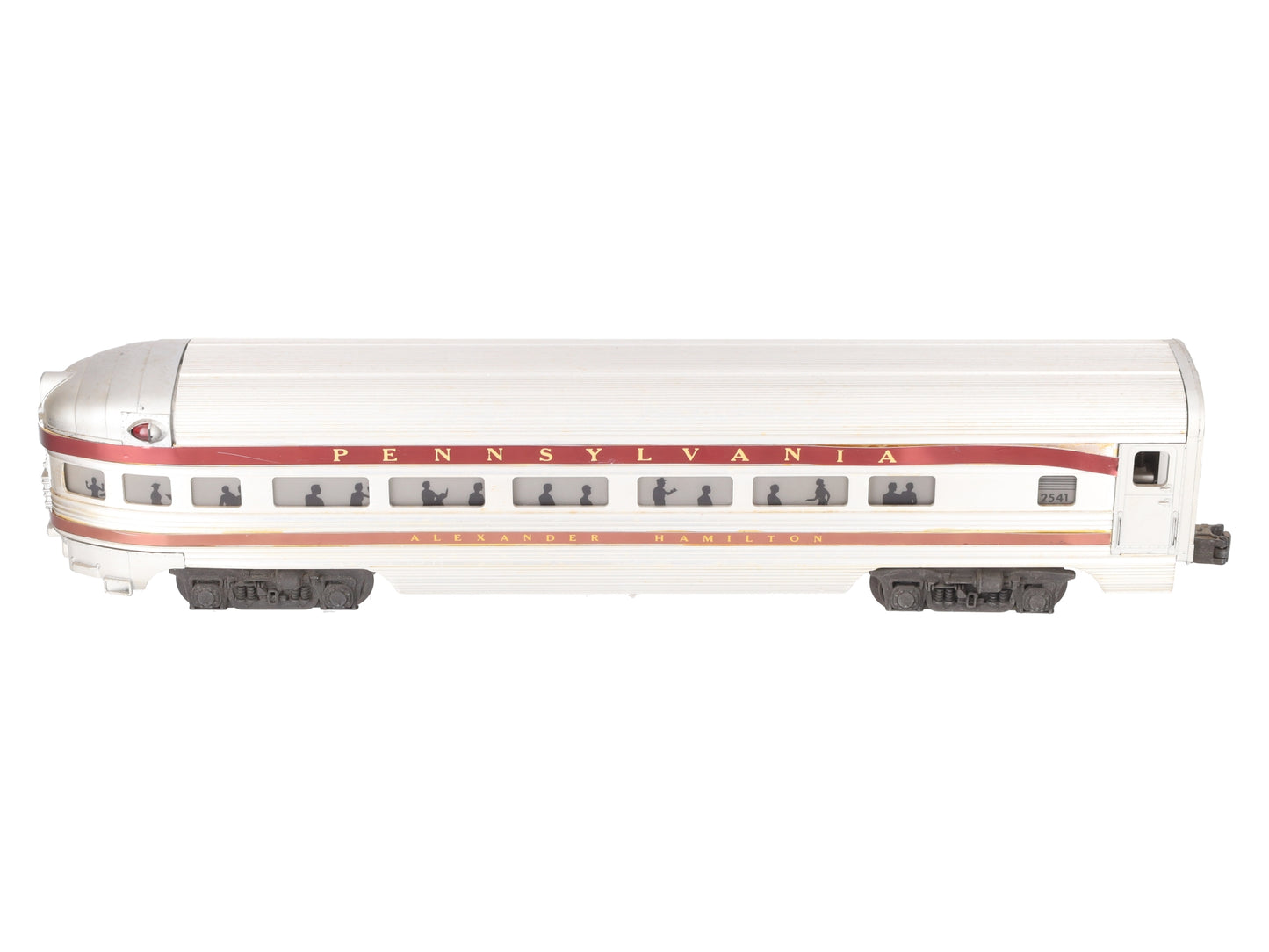 Lionel 2541 Vintage O Pennsylvania Alexander Hamilton Aluminum Observation Car VG