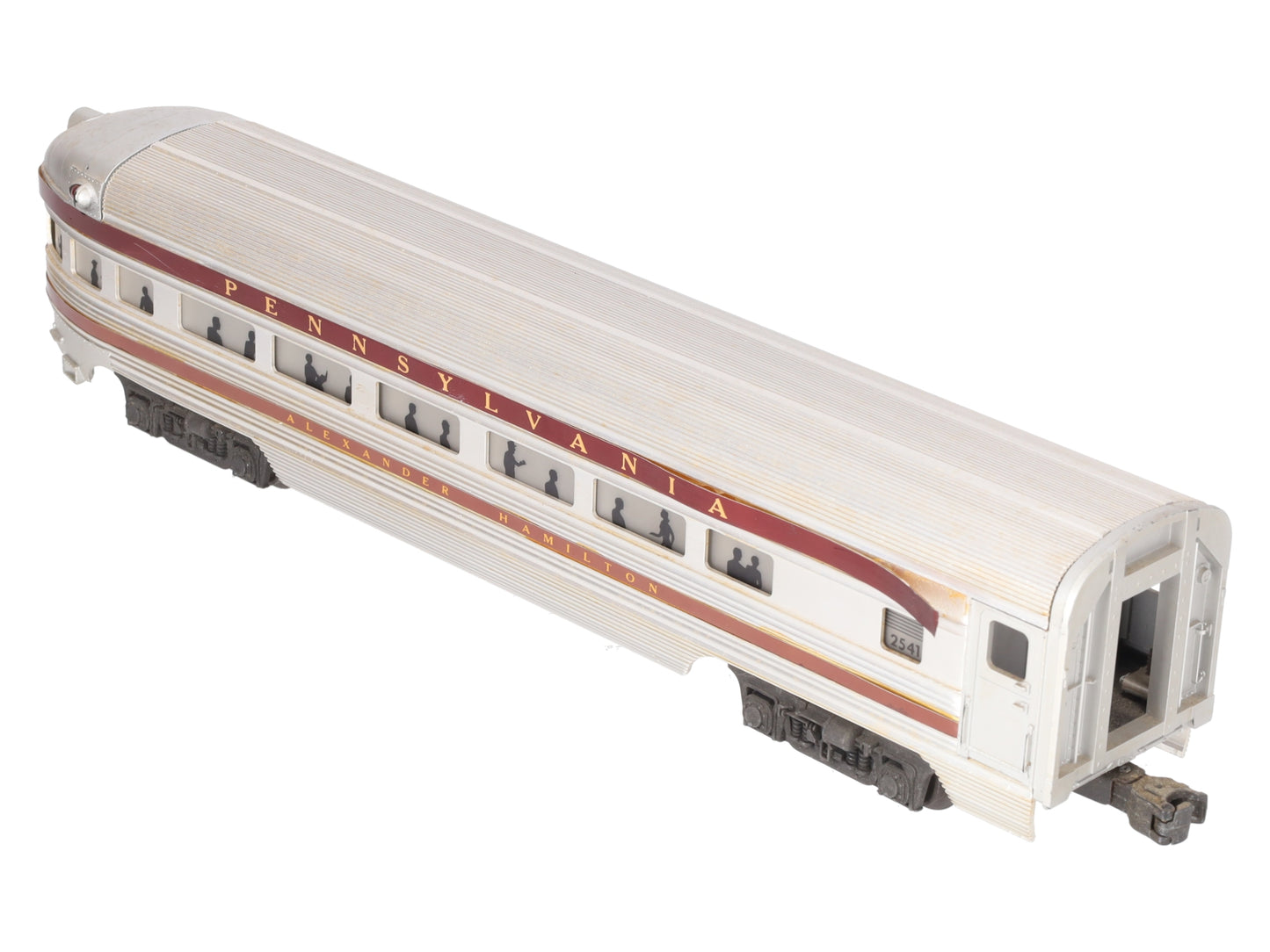 Lionel 2541 Vintage O Pennsylvania Alexander Hamilton Aluminum Observation Car VG