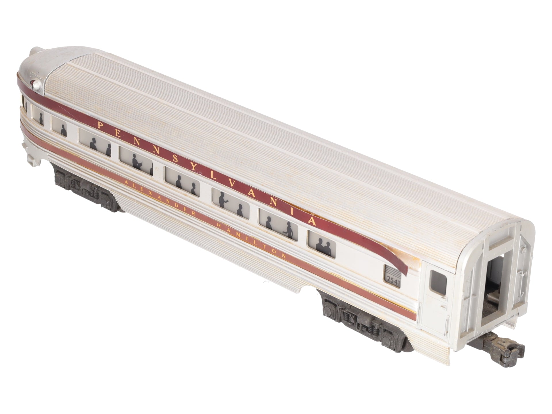 Lionel 2541 Vintage O Pennsylvania Alexander Hamilton Aluminum Observation Car VG