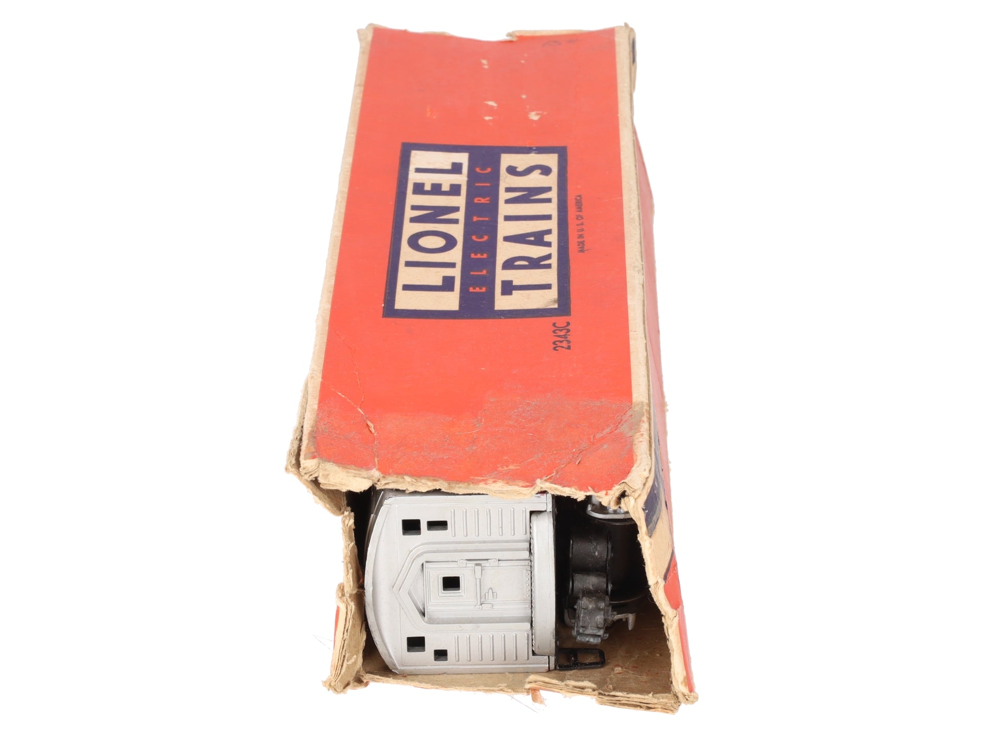 Lionel 2343C Vintage O Santa Fe F-3 Screen Top Non-Pwd. B-Unit Diesel Locomotive VG/Box