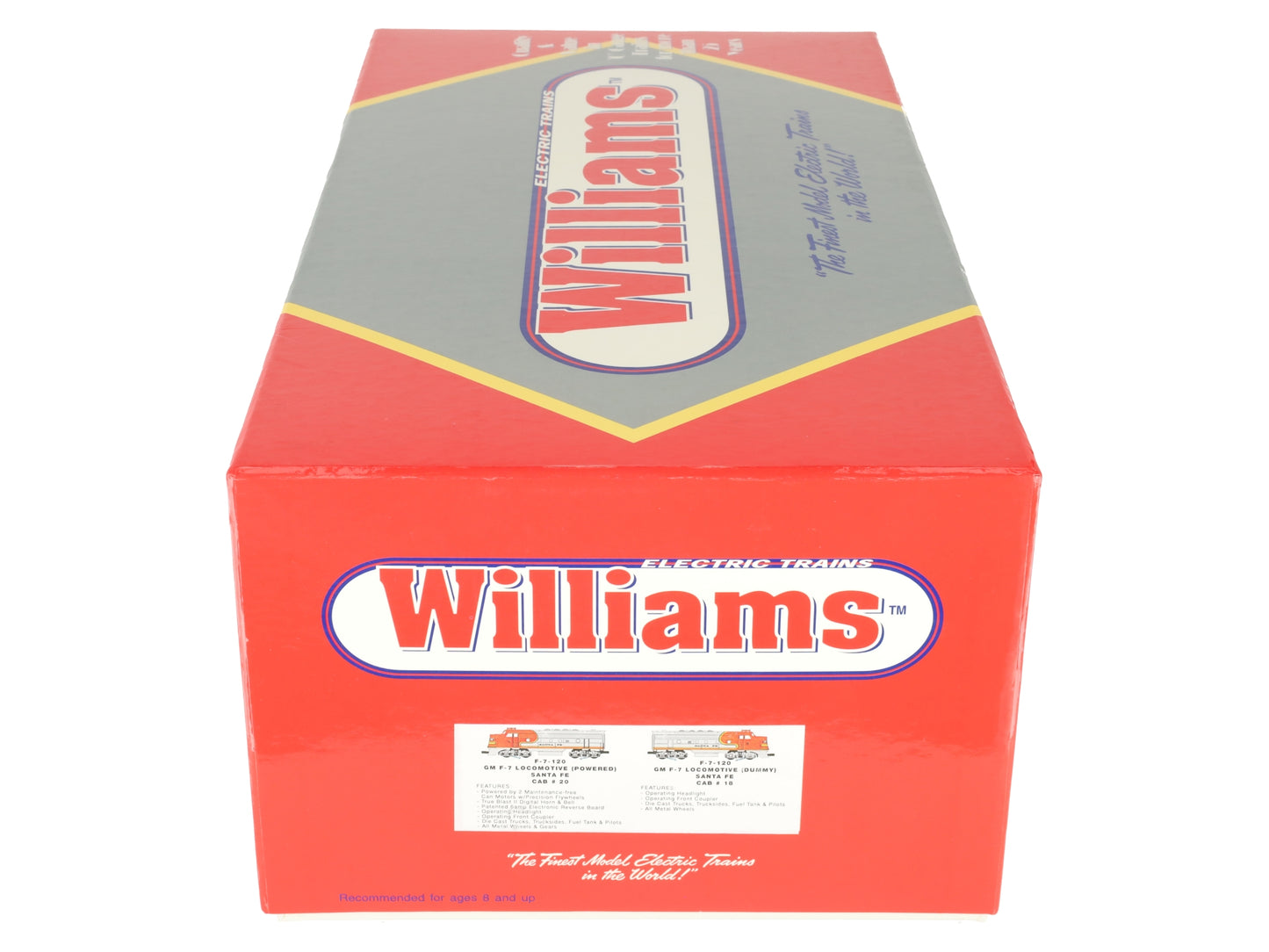 Williams F7-120 O Gauge Santa Fe "War Bonnet" F-7AA Diesel Locomotive Set #20/18 EX/Box