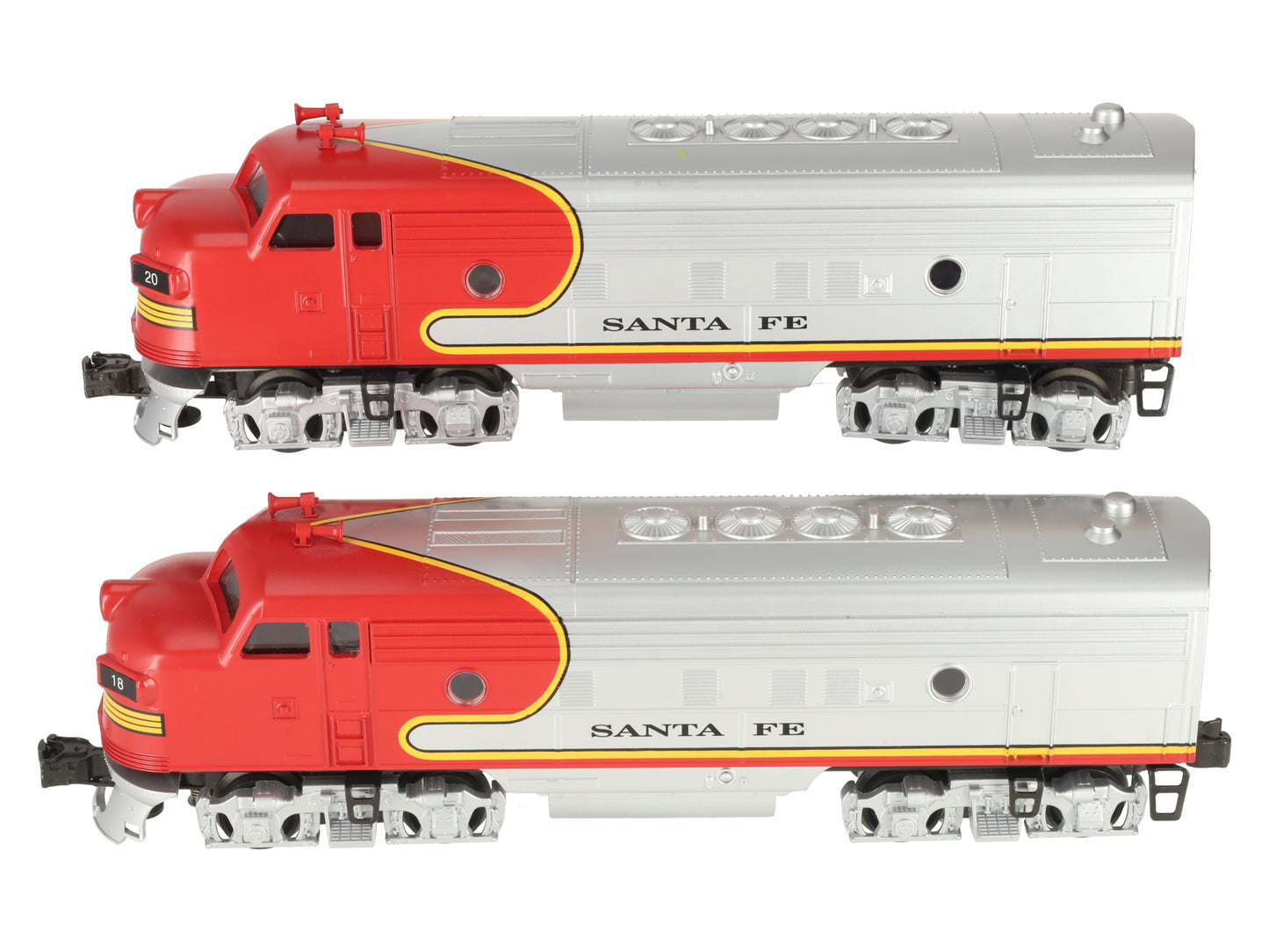 Williams F7-120 O Gauge Santa Fe "War Bonnet" F-7AA Diesel Locomotive Set #20/18 EX/Box