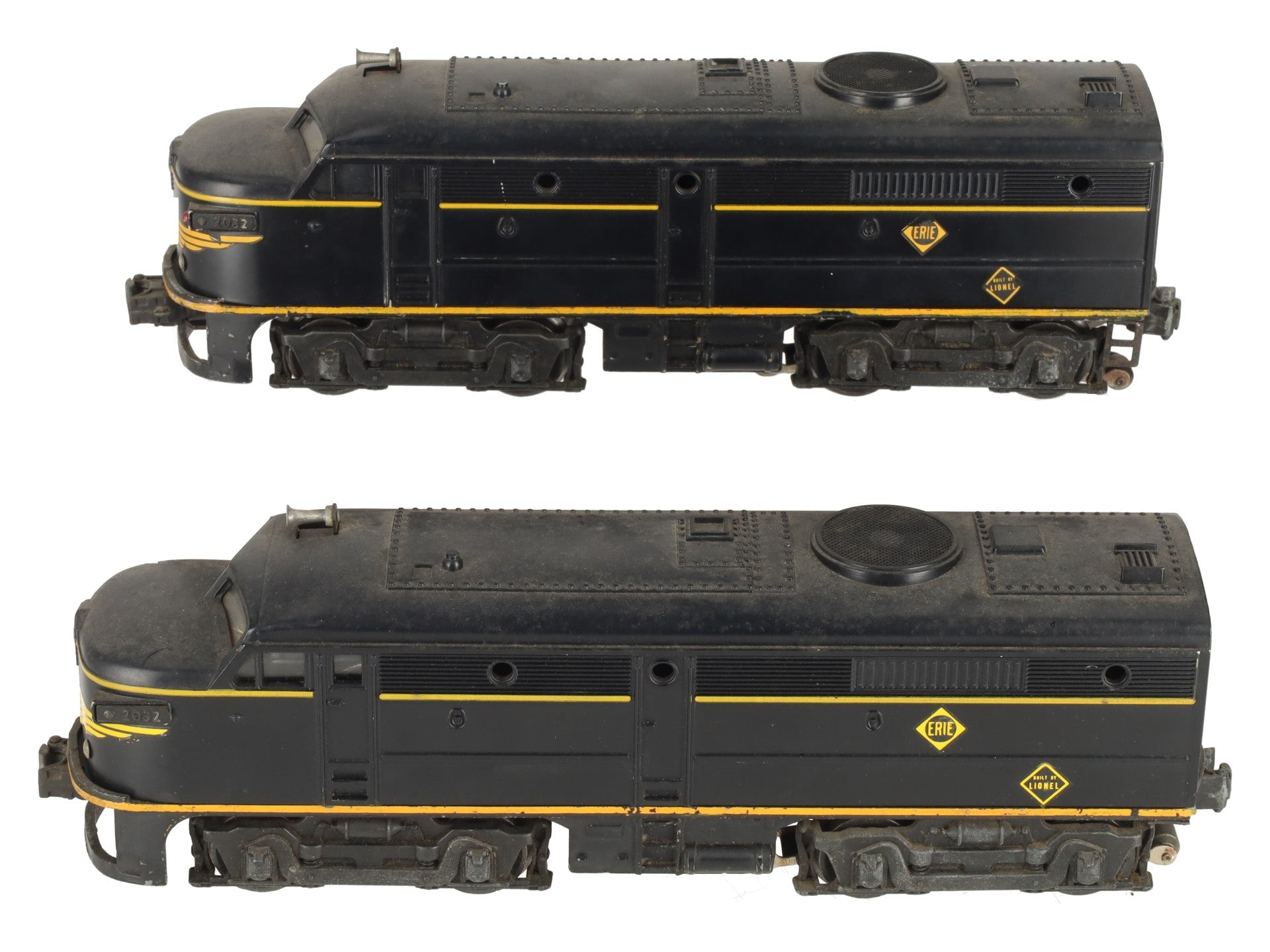 Lionel 2032 Vintage O Erie Alco AA Diesel Locomotive Set VG