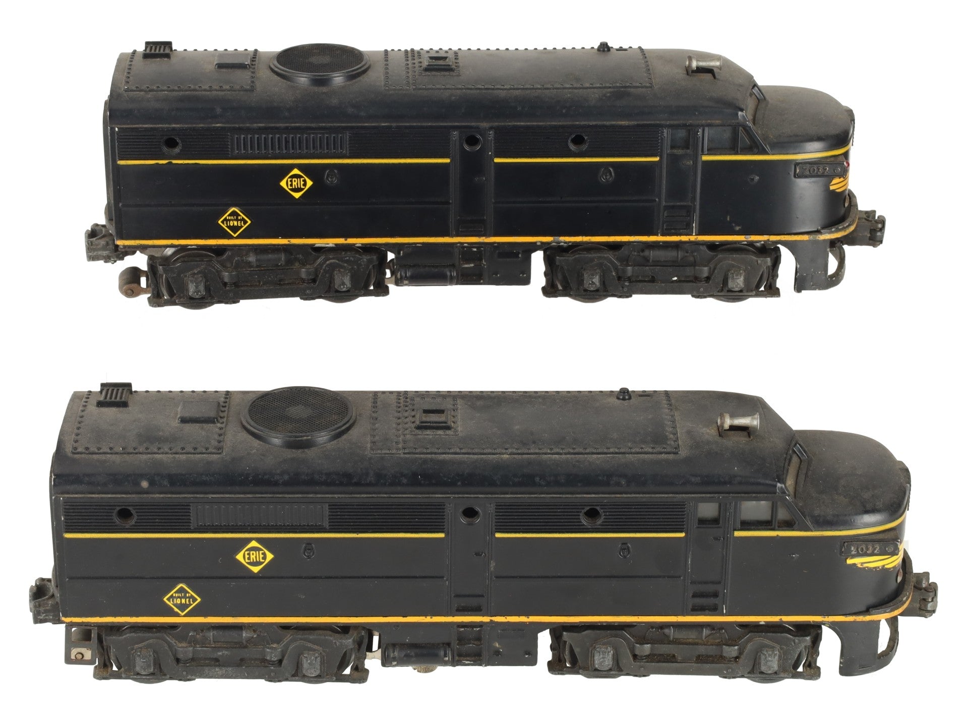 Lionel 2032 Vintage O Erie Alco AA Diesel Locomotive Set VG