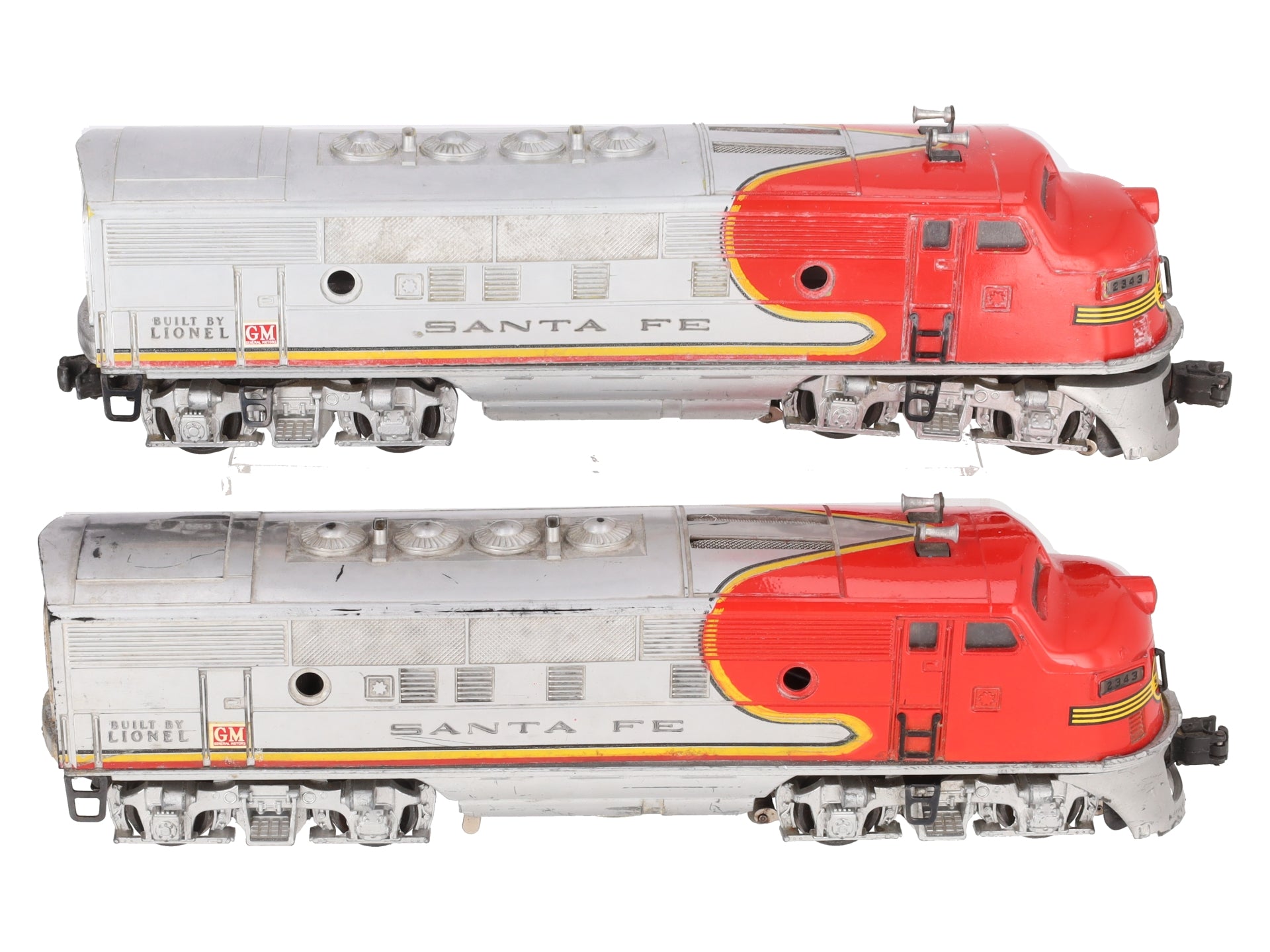 Lionel 2343 Vintage O Gauge Santa Fe F3 AA Diesel Locomotive Set