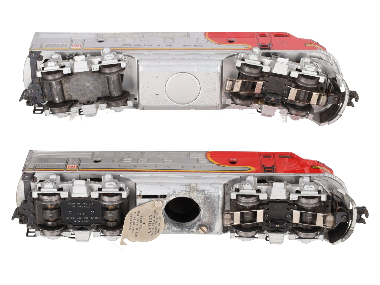 Lionel 2343 Vintage O Gauge Santa Fe F3 AA Diesel Locomotive Set