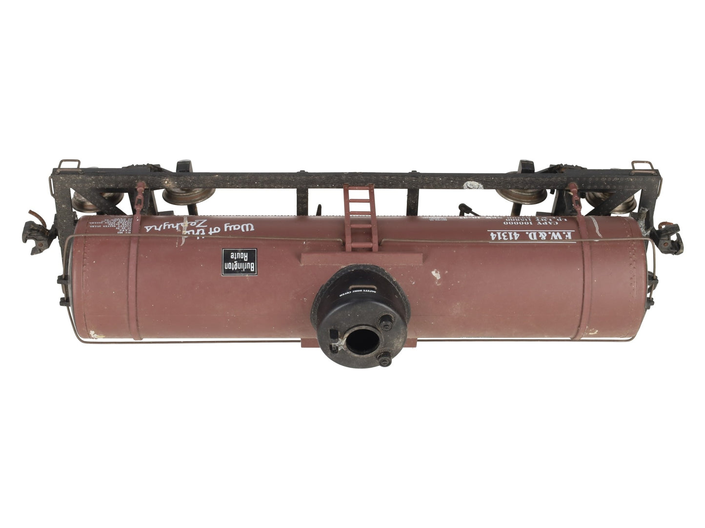 Aristo-Craft 41314 G Scale CBQ Single Dome Tank Car/Box
