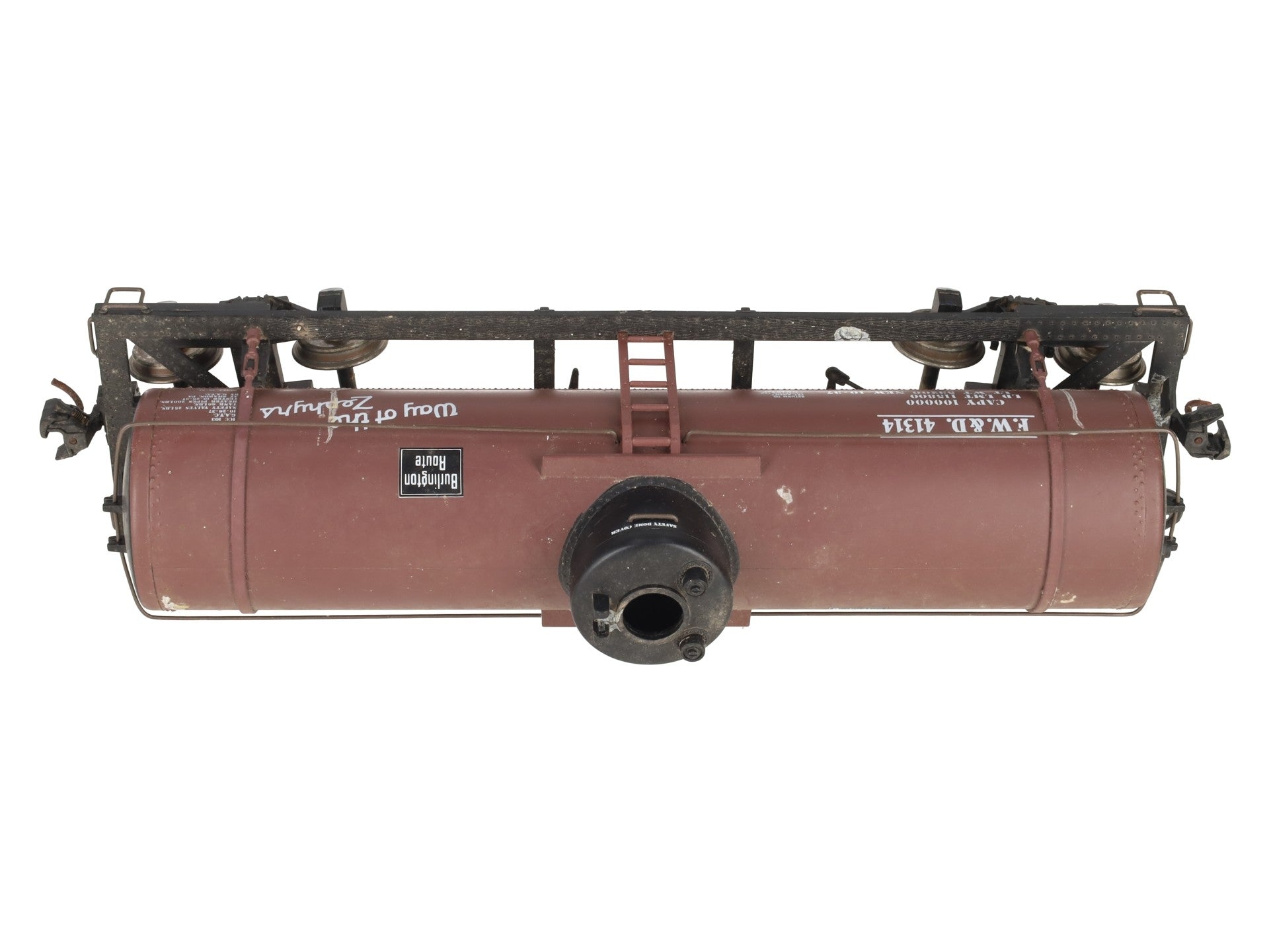 Aristo-Craft 41314 G Scale CBQ Single Dome Tank Car/Box