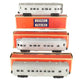 Lionel 2434/2436 Vintage O Lionel Lines Illuminated Passenger Cars [3] VG/Box
