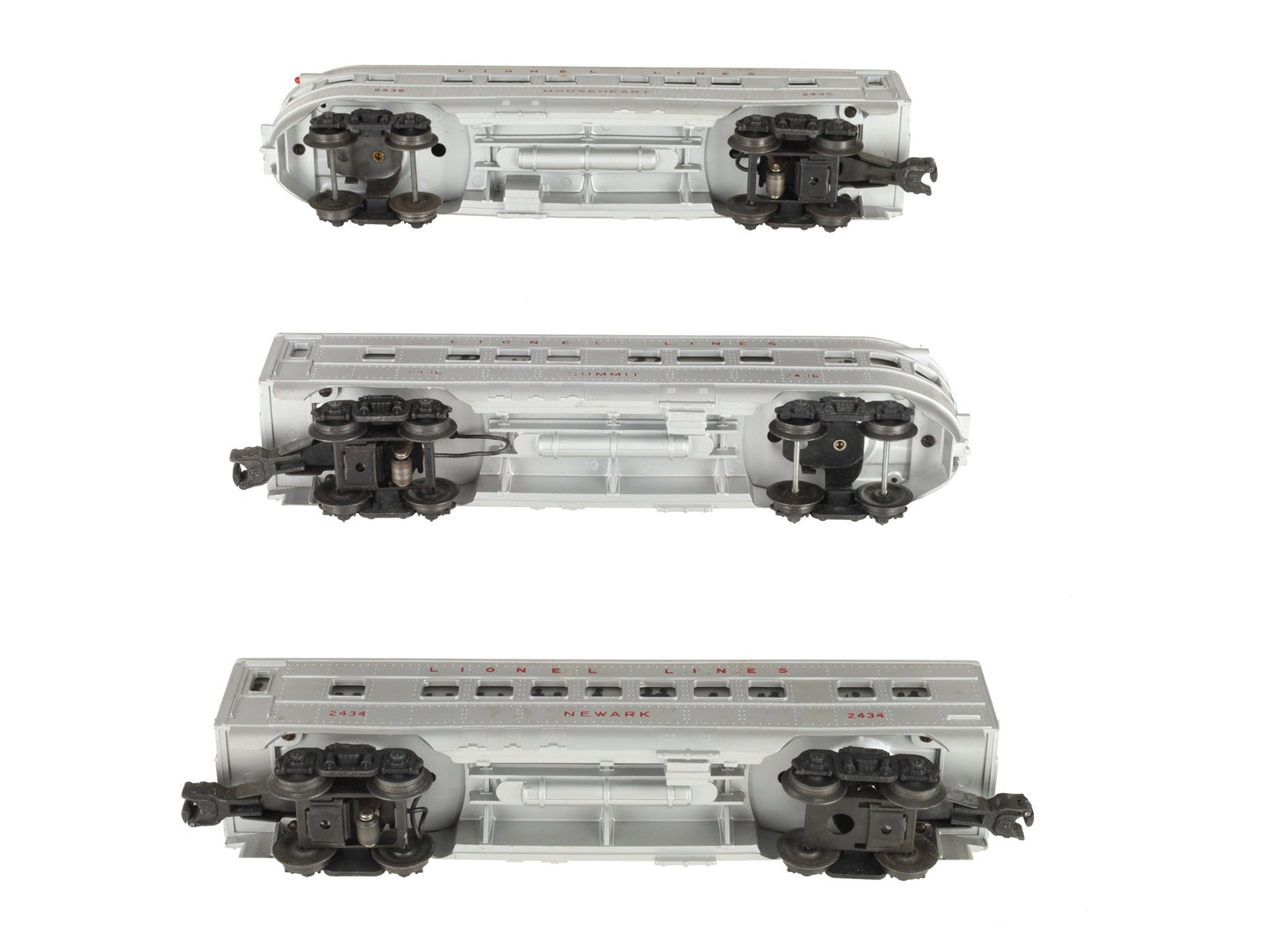 Lionel 2434/2436 Vintage O Lionel Lines Illuminated Passenger Cars [3] VG/Box