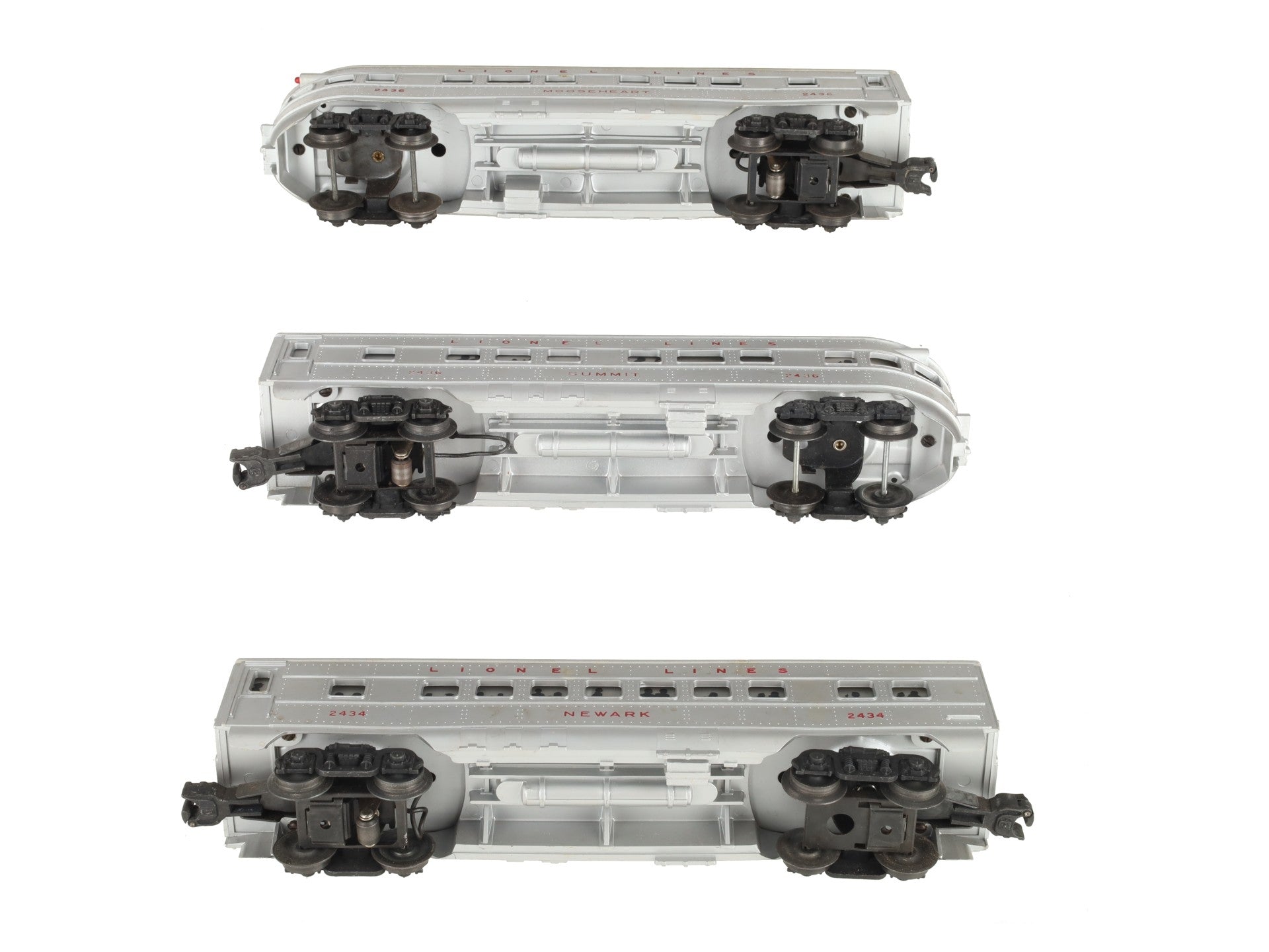 Lionel 2434/2436 Vintage O Lionel Lines Illuminated Passenger Cars [3] VG/Box