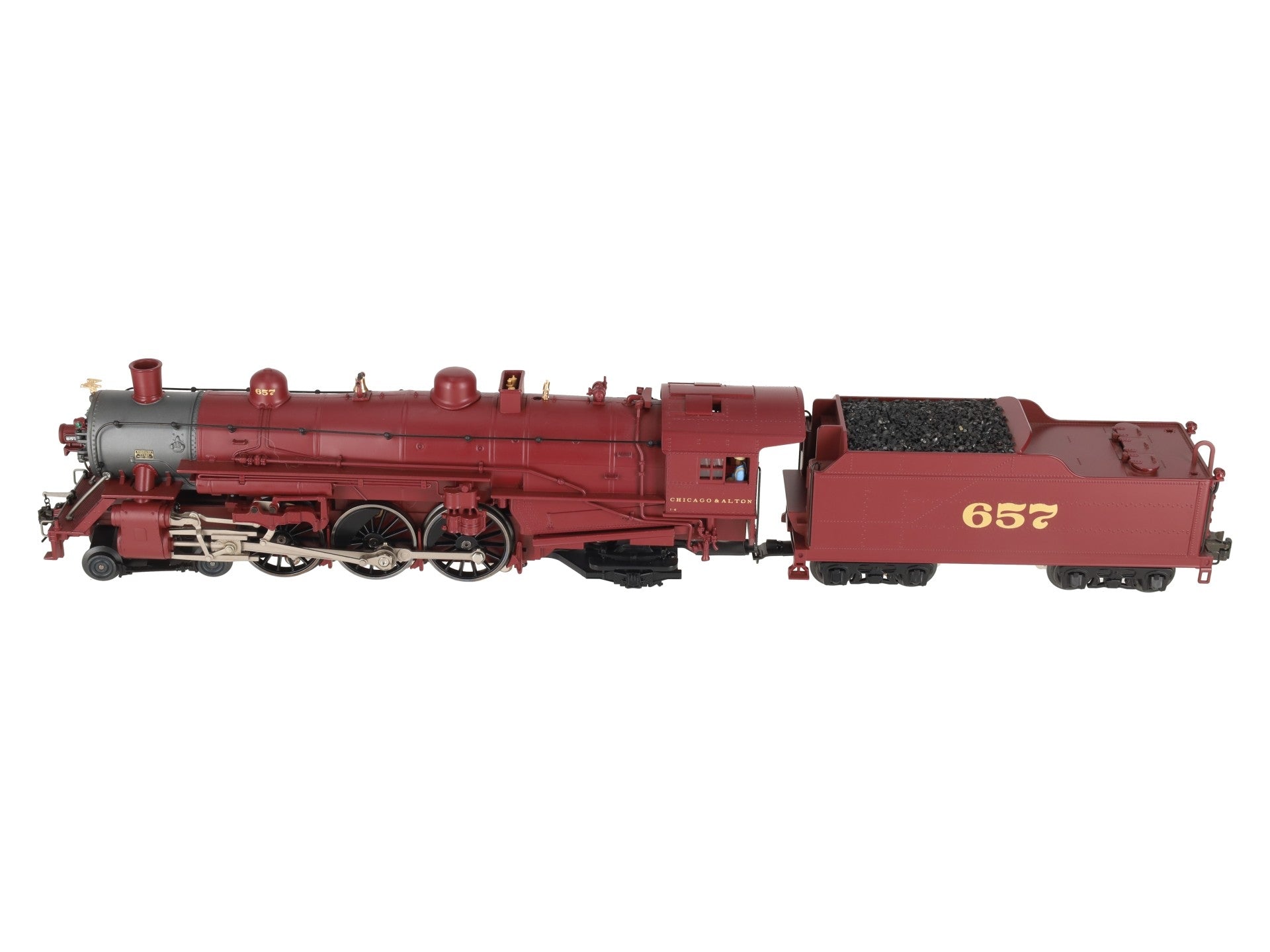 Lionel 6-11338 O Alton Limited 4-6-2 Pacific Steam Locomotive #657 EX/Box
