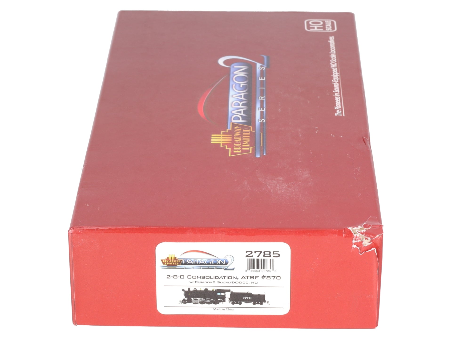 Broadway Limited 2785 HO Santa Fe Baldwin 2-8-0 Consolidation #870 EX/Box