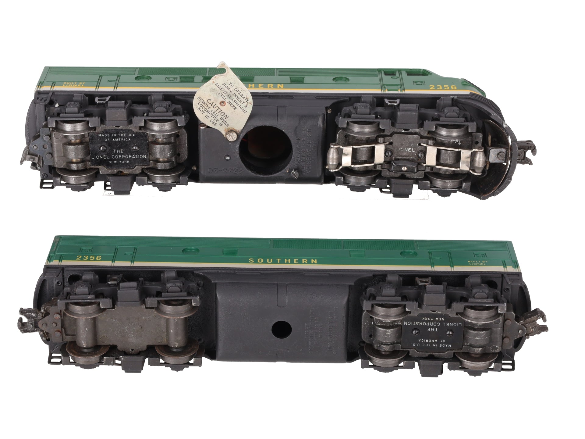 Lionel 2356 Vintage O Southern F-3 AB Diesel Locomotives VG