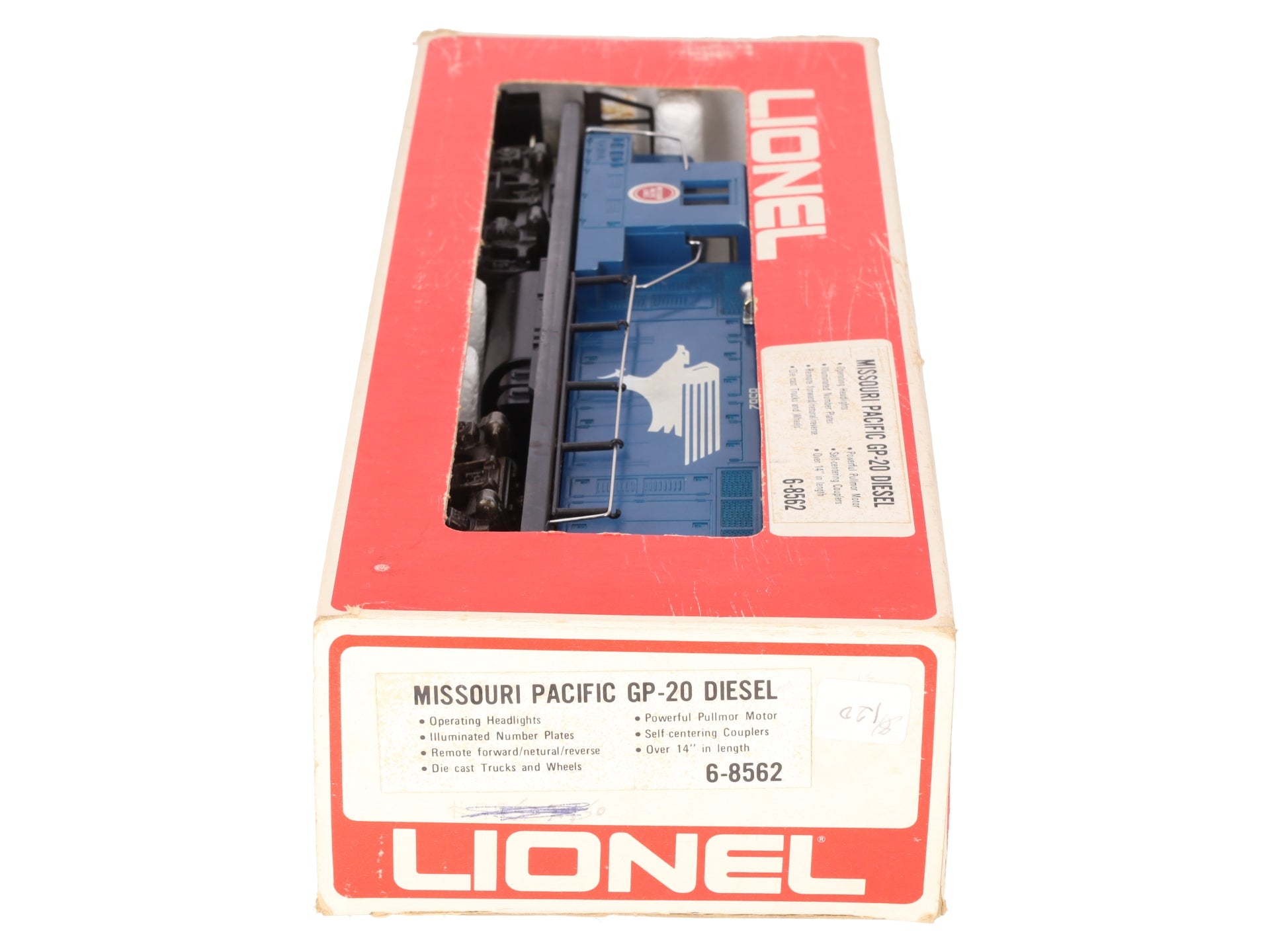 Lionel 6-8562 O Gauge Missouri Pacific GP-20 Diesel Locomotive #8562 VG/Box