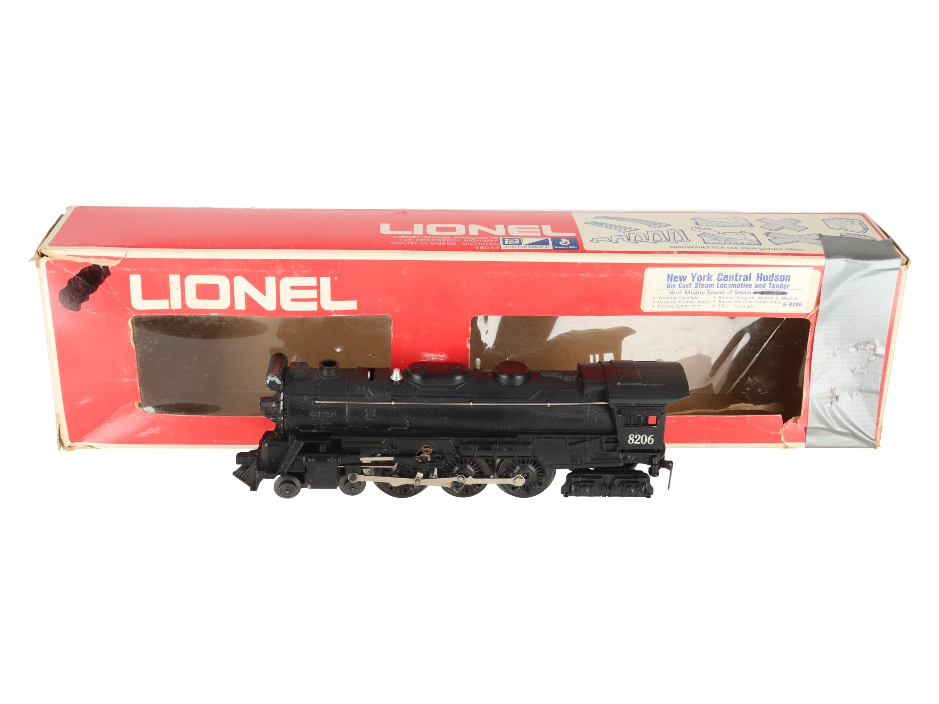Lionel 6-8206 O New York Central 4-6-4 Steam Locomotive VG/Box