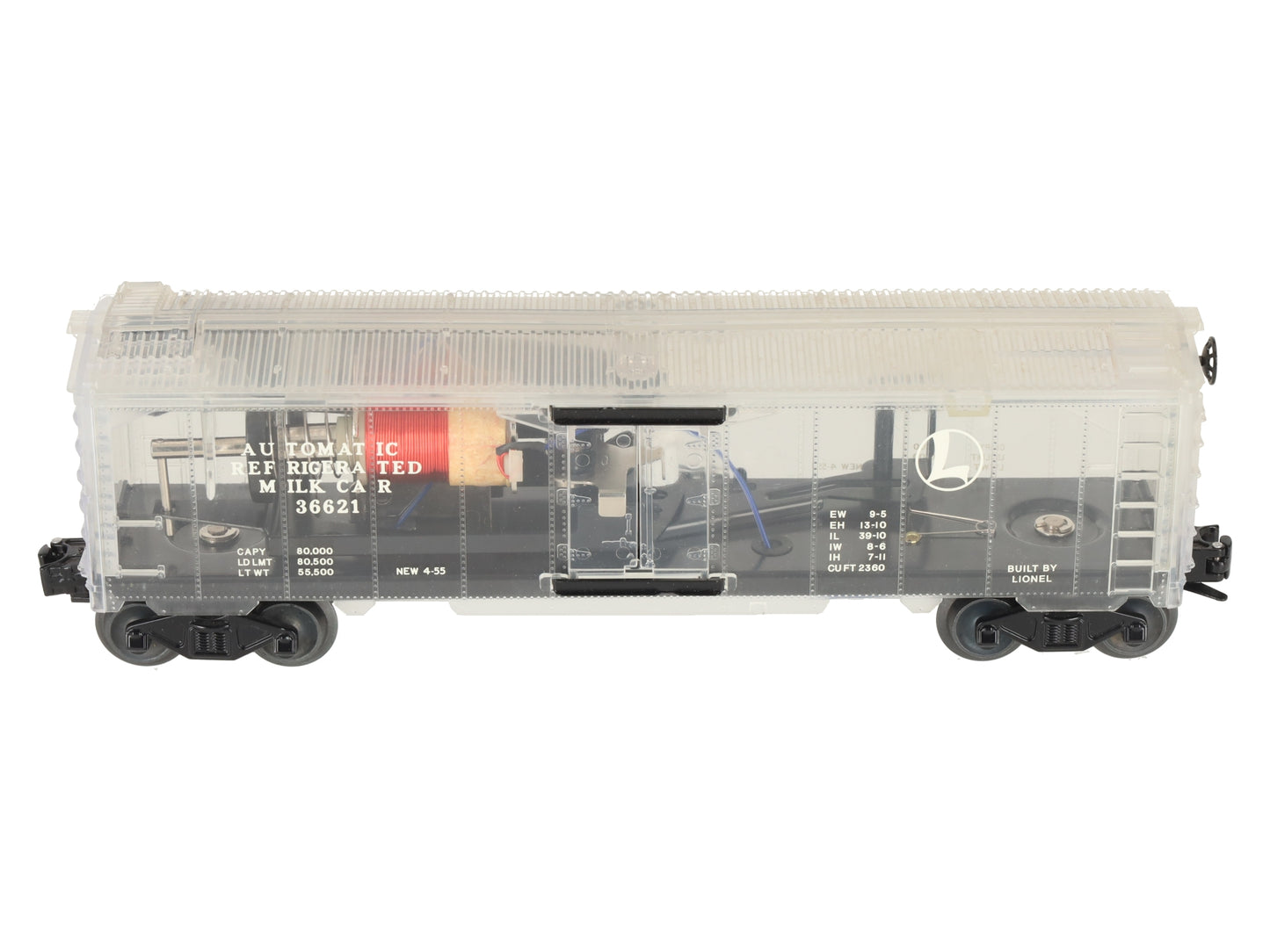 Lionel 6-29301 O Transparent Milk Car #36621 EX