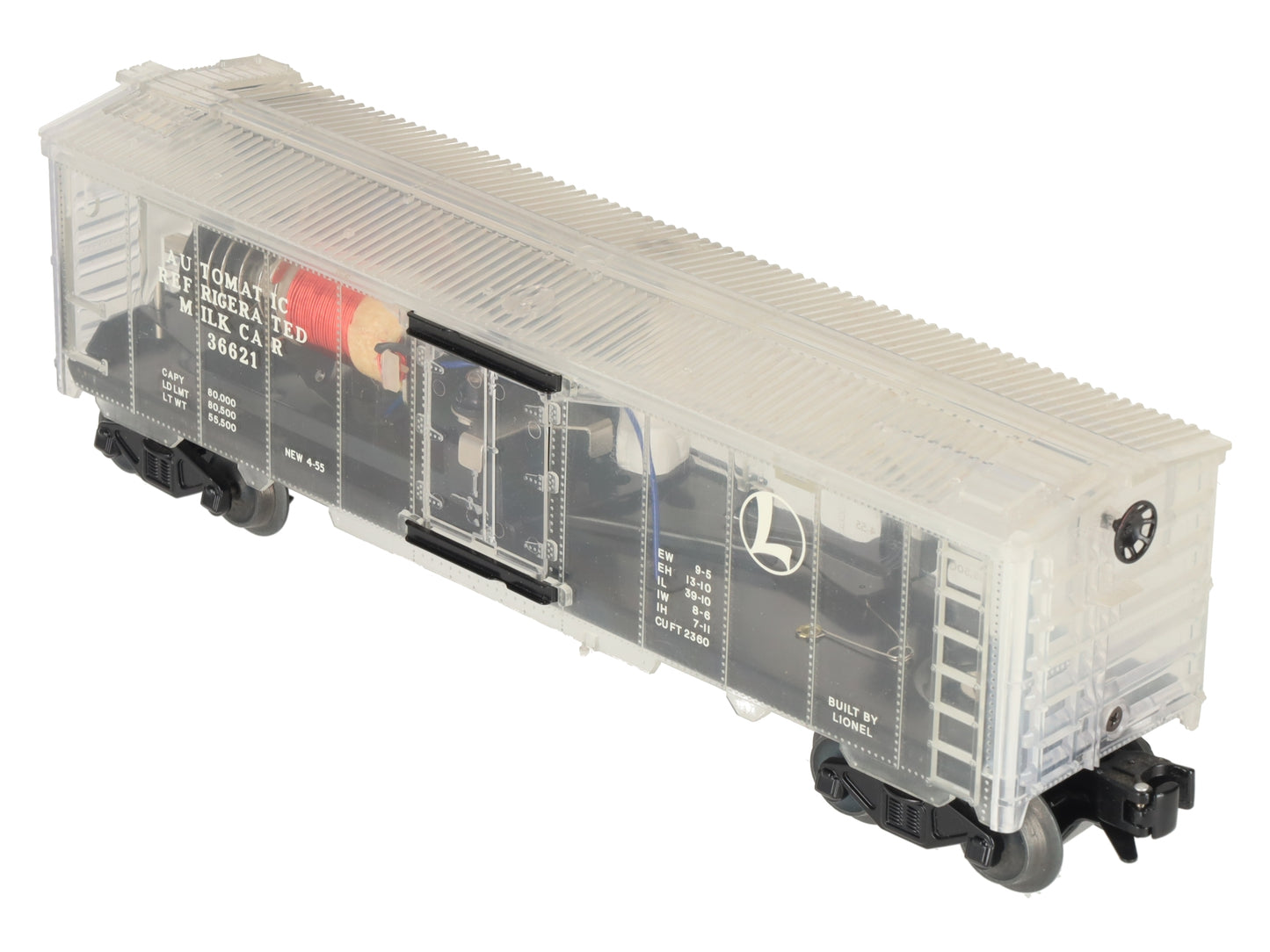 Lionel 6-29301 O Transparent Milk Car #36621 EX