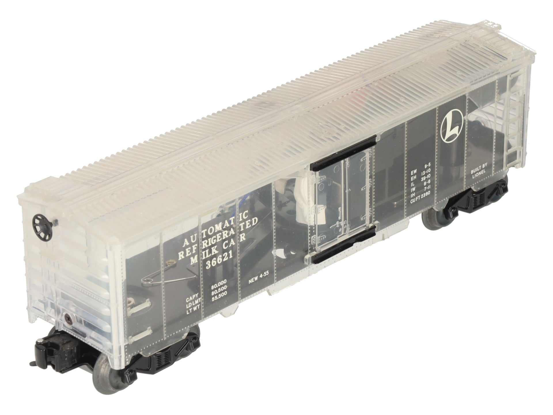 Lionel 6-29301 O Transparent Milk Car #36621 EX